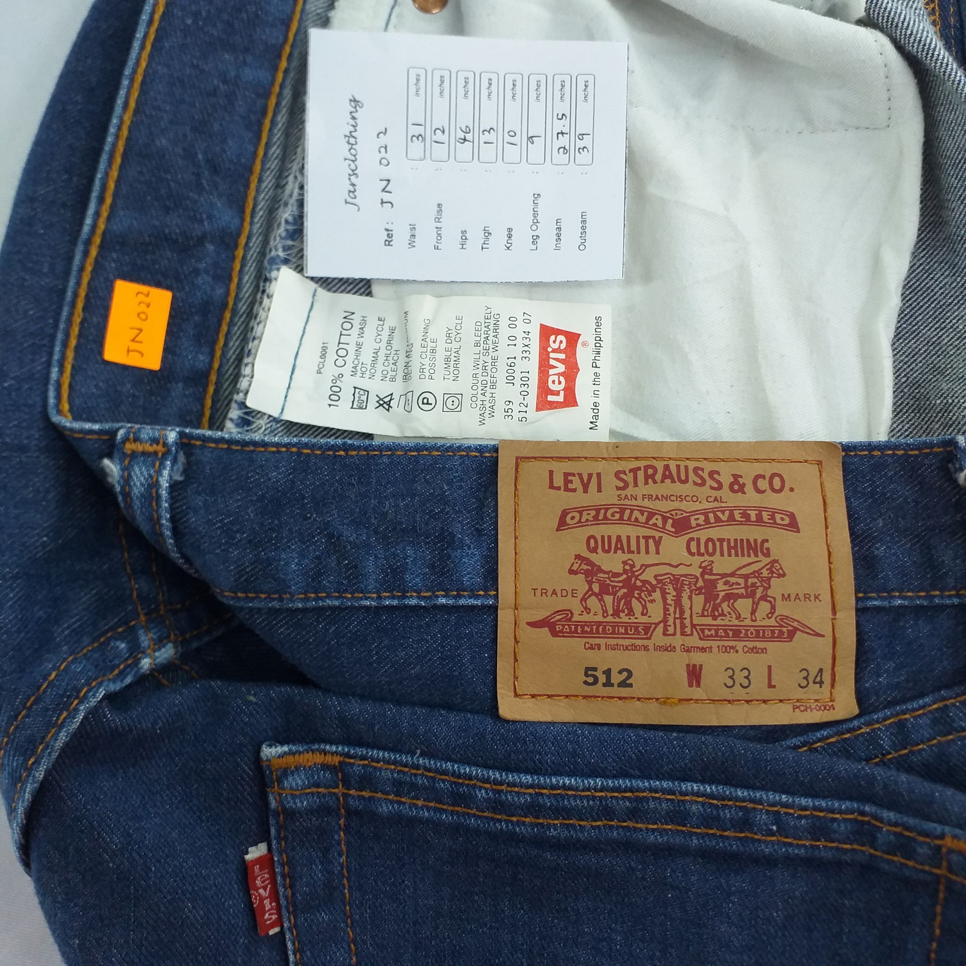 Levi's Dark Blue Vintage Levi's 512 Clothing Denim 31 x 27.5 -JN022 Size US 31 - 16 Thumbnail
