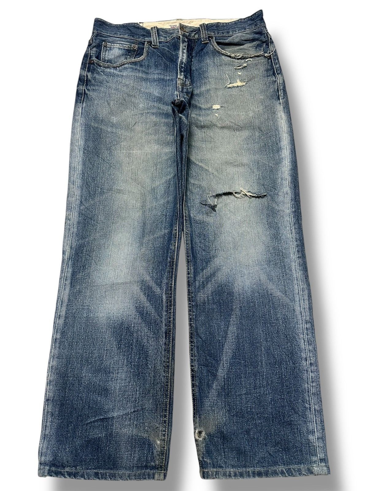 Japanese Brand The Denim Japan Jean Distressed Baggy Loose Style and Faded Size US 34 / EU 50 - 1 Thumbnail
