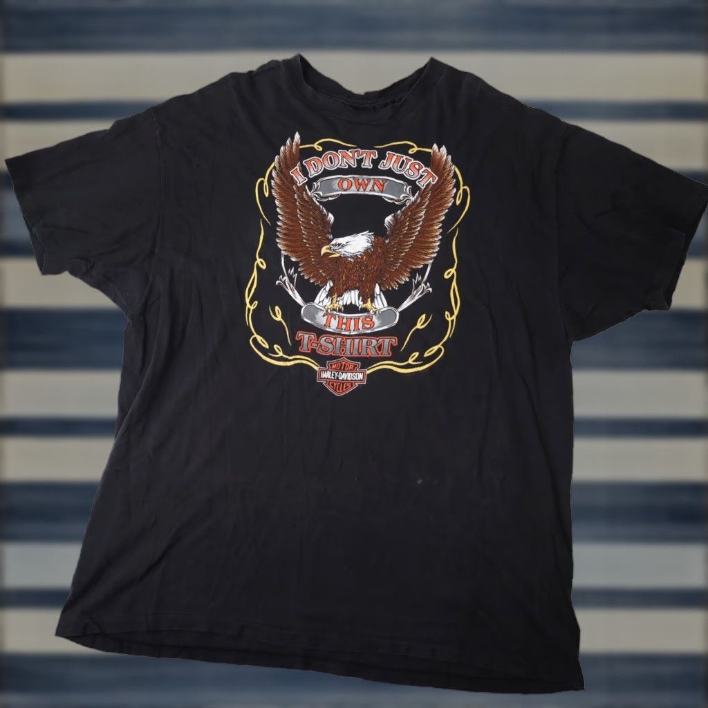 Harley Davidson VINTAGE Harley Davidson I Dont Just Own The T Shirt Graphic T Black 2XL Mens T-Shirt XXL USA Made Graphic 1989 Size US XXL / EU 58 / 5 - 1 Thumbnail
