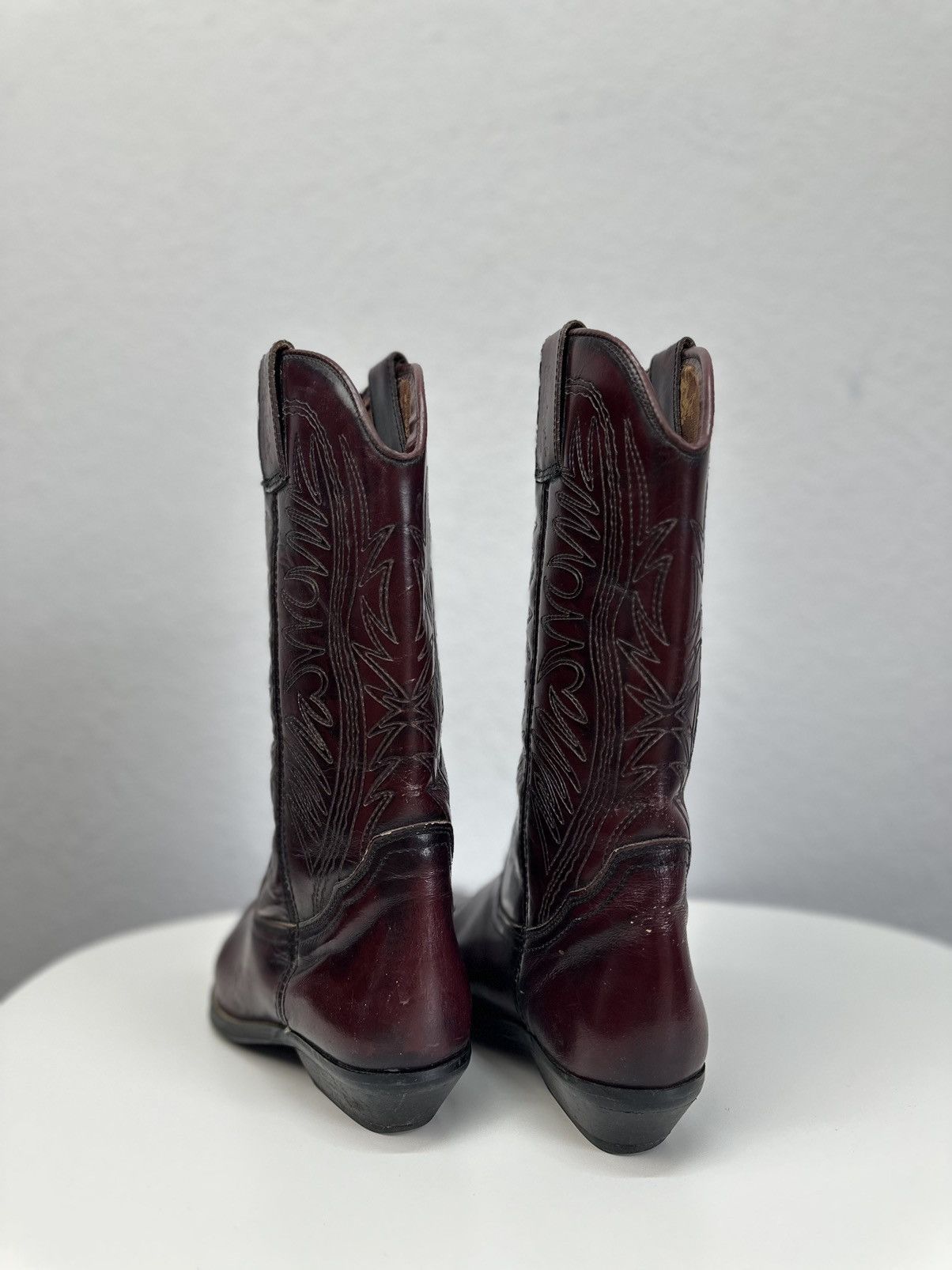 Boston Traders Vintage Western Boots Leather Womens Hight Cowboy A.S. 98 Size US 8 / IT 38 - 5 Thumbnail