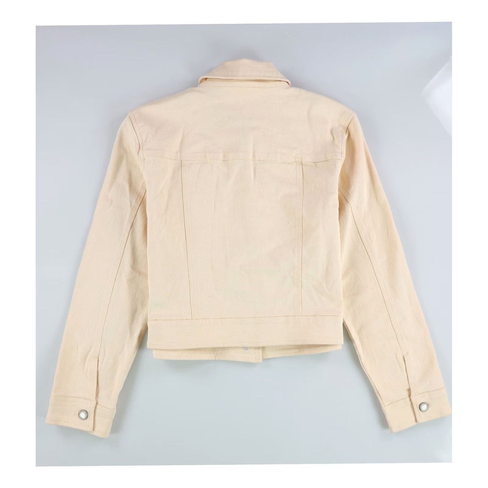 AVEC LES FILLES Avec Les Filles Womens Trucker Jacket ltbeige Size 2 Size XS / US 0-2 / IT 36-38 - 2 Thumbnail