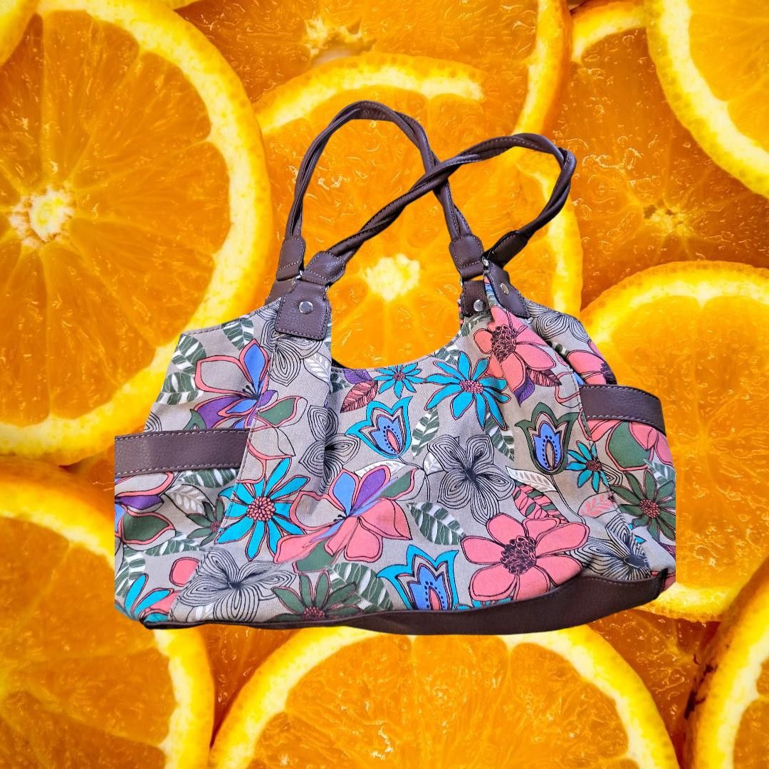 Other Jaclyn Smith Tan Floral Tote Bag/ Shoulder Purse Size ONE SIZE - 2 Thumbnail
