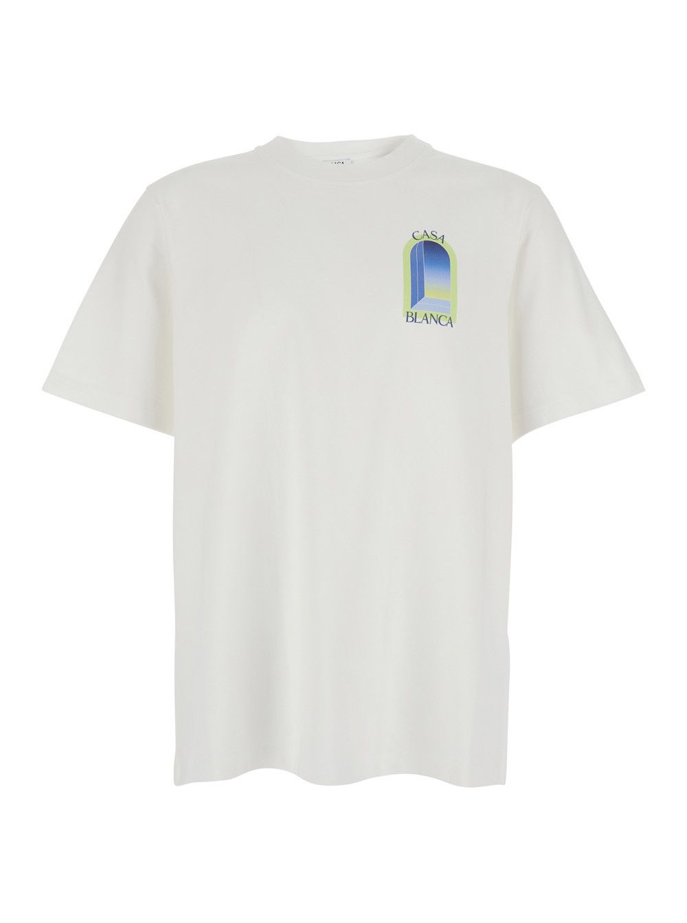 Casablanca White T-Shirt with Logo Print on the Front and Back in Cotton Men Size US M / EU 48-50 / 2 - 1 Thumbnail