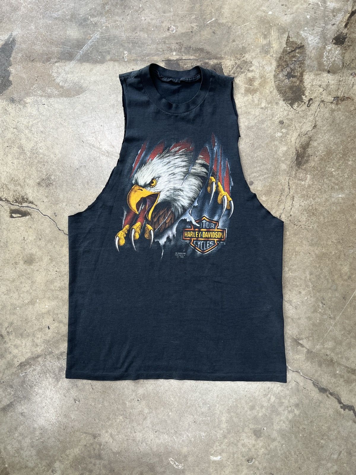 Harley Davidson Vintage Harley Davidson 90s 3D Emblem Eagle Texas Cut Tee XL Size US XL / EU 56 / 4 - 2 Thumbnail