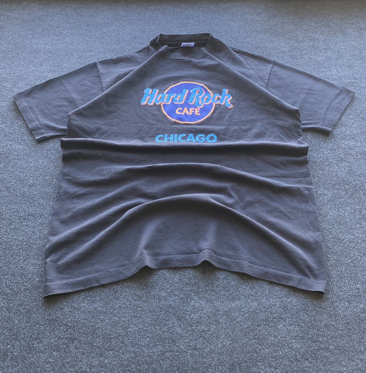 Hard Rock Cafe 🔥Hard Rock Cafe Chicago Black Faded Tee xl Size US XL / EU 56 / 4 - 1 Thumbnail
