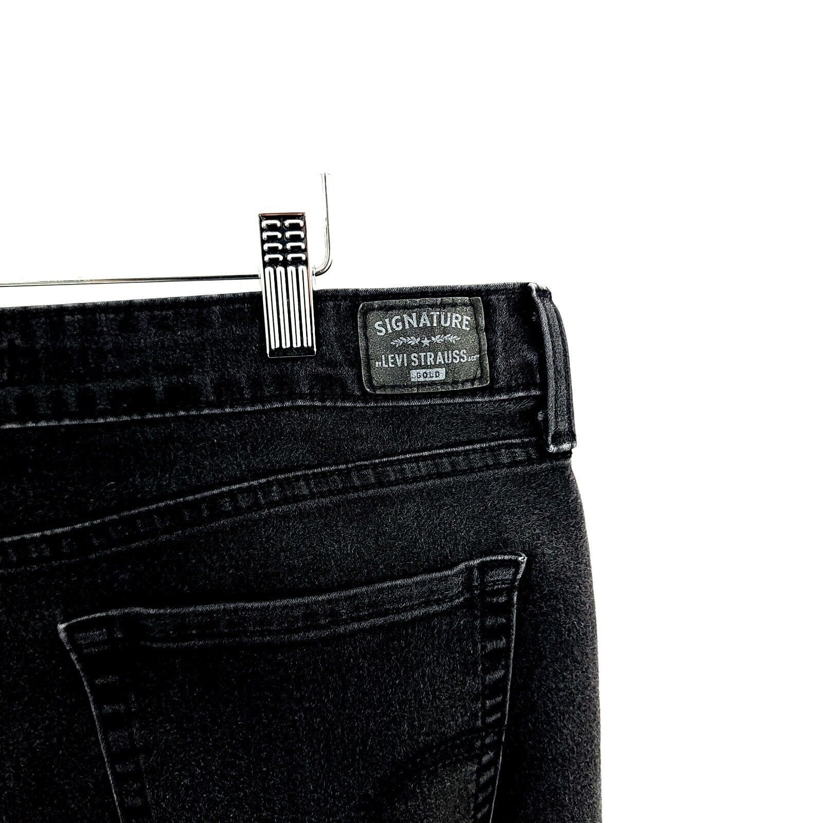 Levi's Levi's Signature Totally Shaping Straight Black Denim High R Size 36" / US 14 / IT 50 - 4 Thumbnail