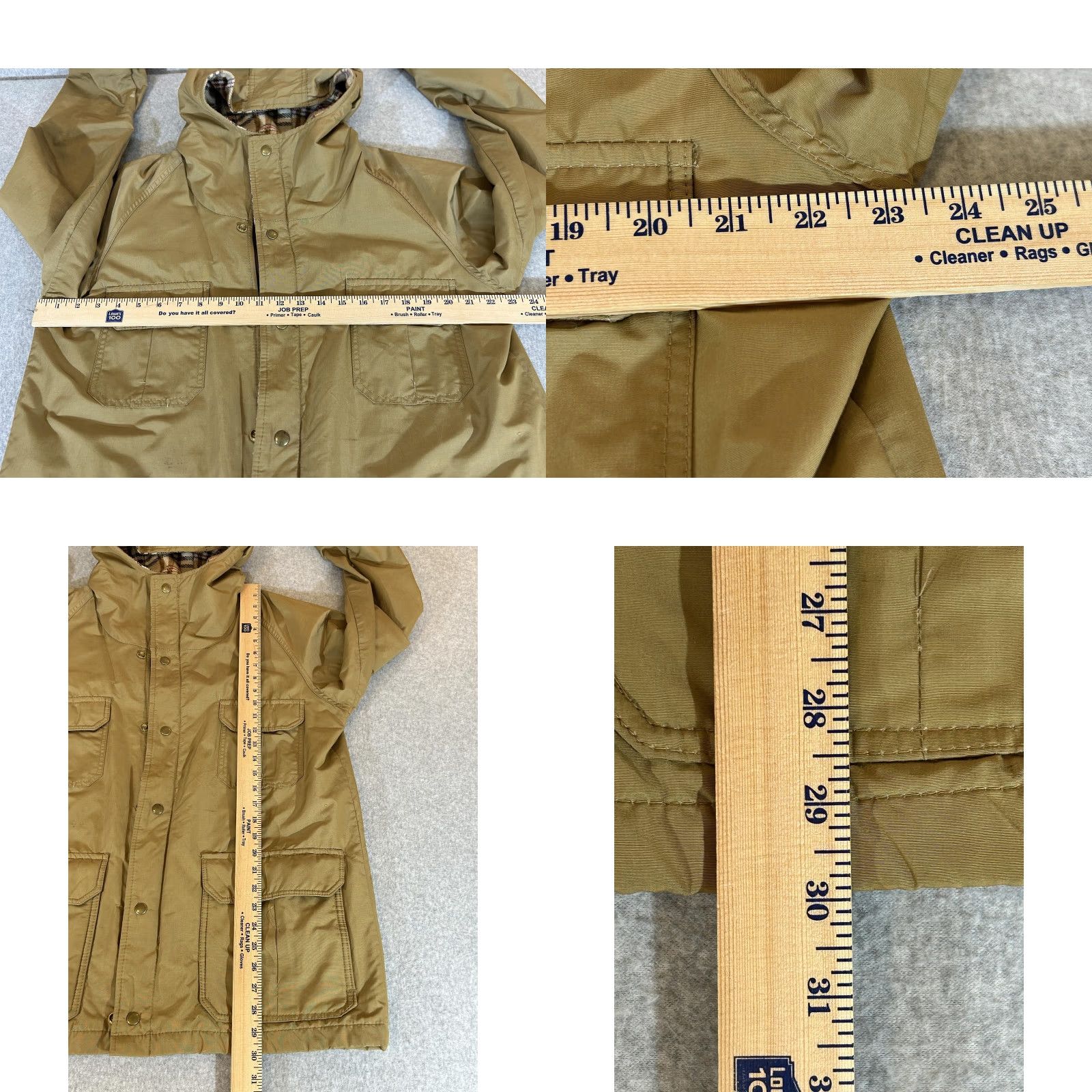 Vintage William Barry Struggle Gear Parka Jacket Mens MT Medium Green Wool Lined Hooded Full Zip Workwear Casual Winter Coat Size US M / EU 48-50 / 2 - 8 Thumbnail