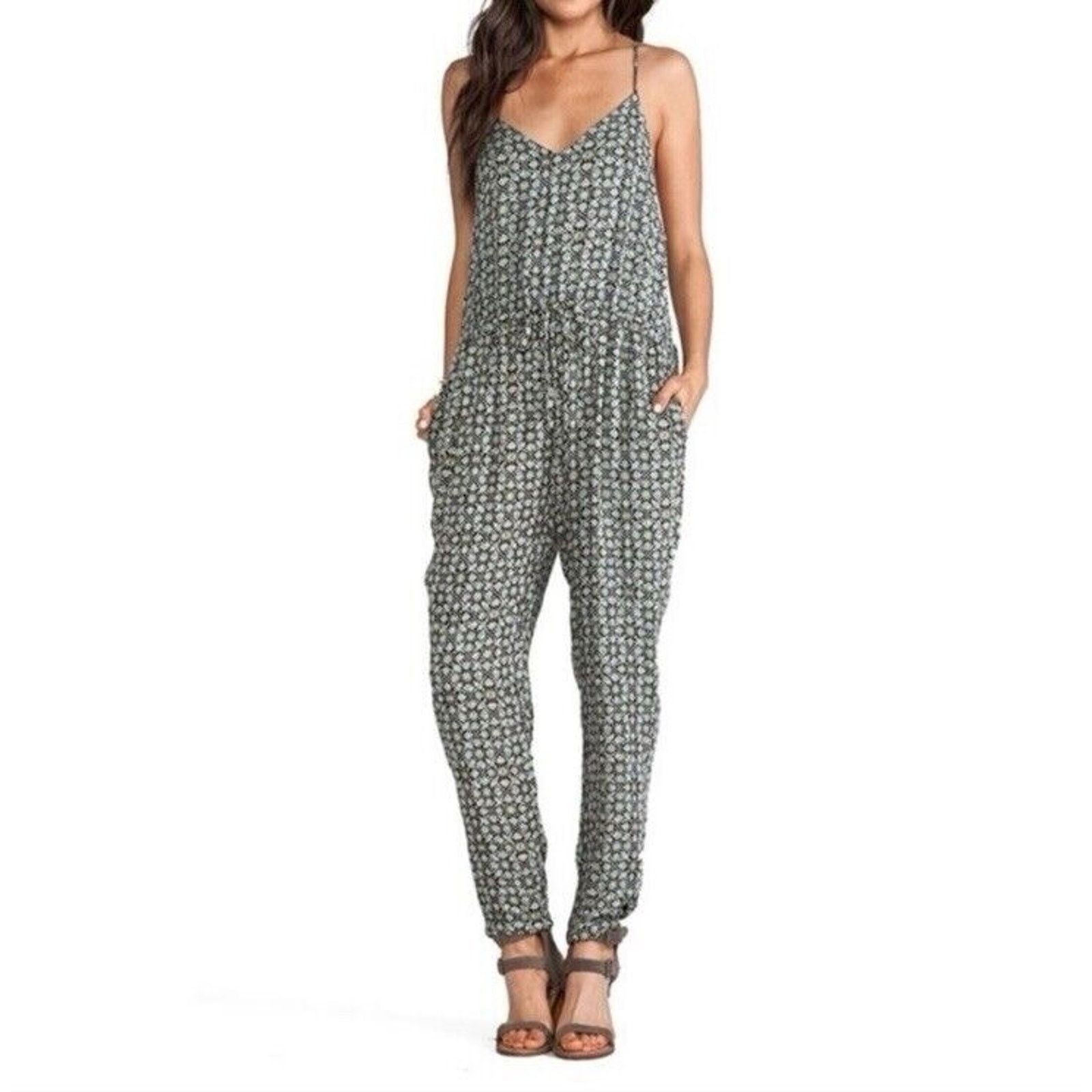 Free People Free People Jumpsuit Floral Strappy Criss Cros Pet S A002098 Size 23" - 4 Thumbnail