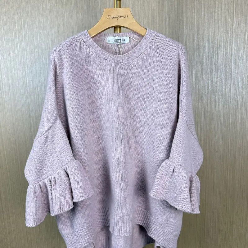 Valentino Valentino Lightweight Purple Wool Sweater 0089 Size XXS / US 00 / IT 34 - 1 Thumbnail