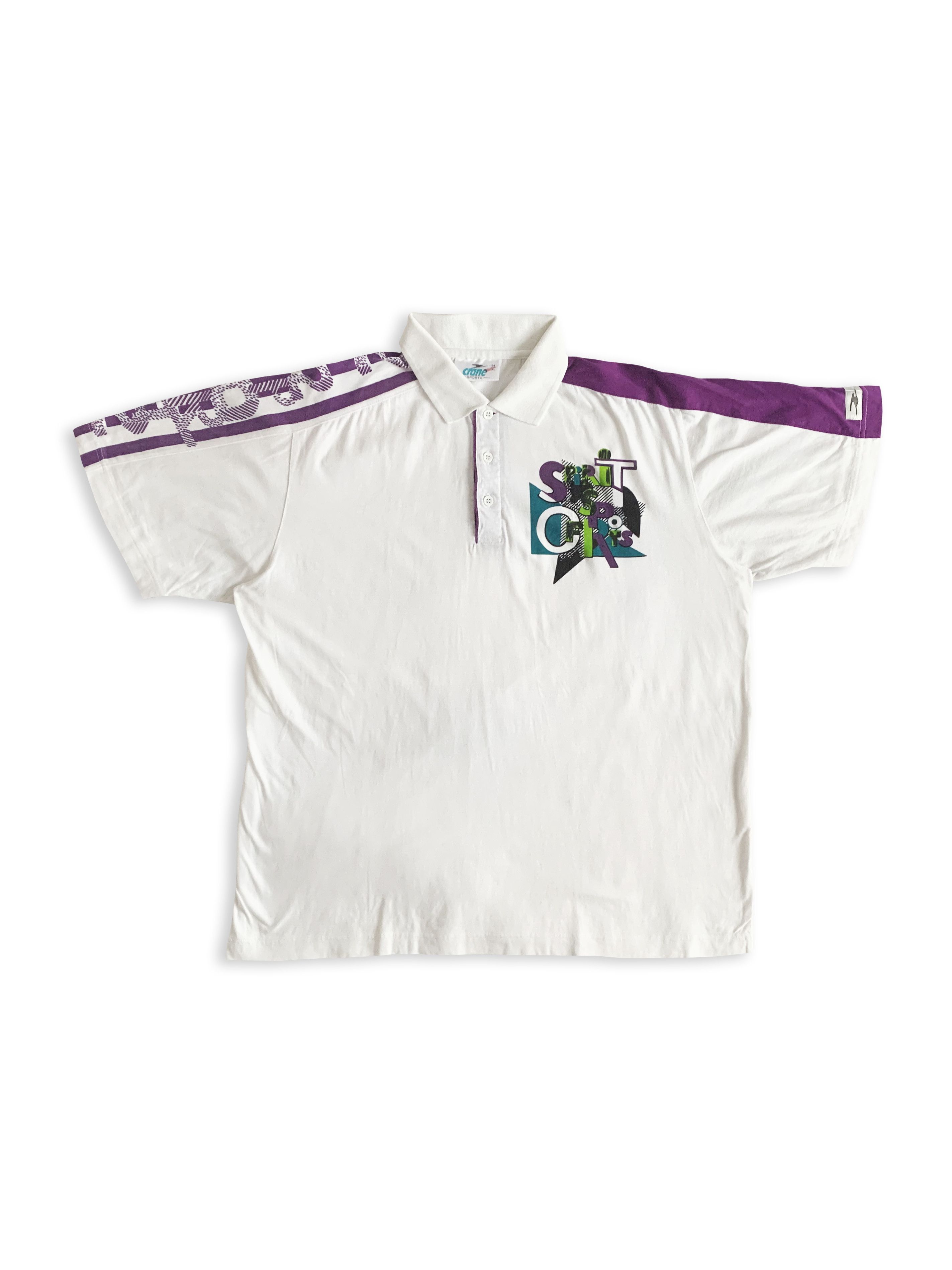 Vintage Vintage 90s Polo Shirt Short Sleeve Tee Funky Oversize Basic Size US XL / EU 56 / 4 - 1 Thumbnail
