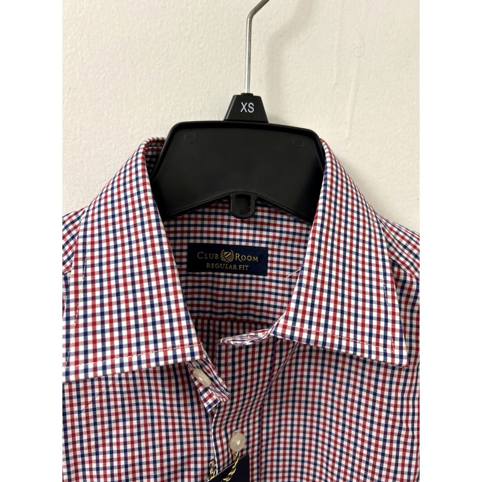 Club Room Club Room Shirt Mens 15 Red Plaid Dress Shirt L/S Wrinkle Resistant 100% Cotton Estate Button Up Gingham Collar Point Barrel Cuff Mens الشباب Size US M / EU 48-50 / 2 - 6 Thumbnail
