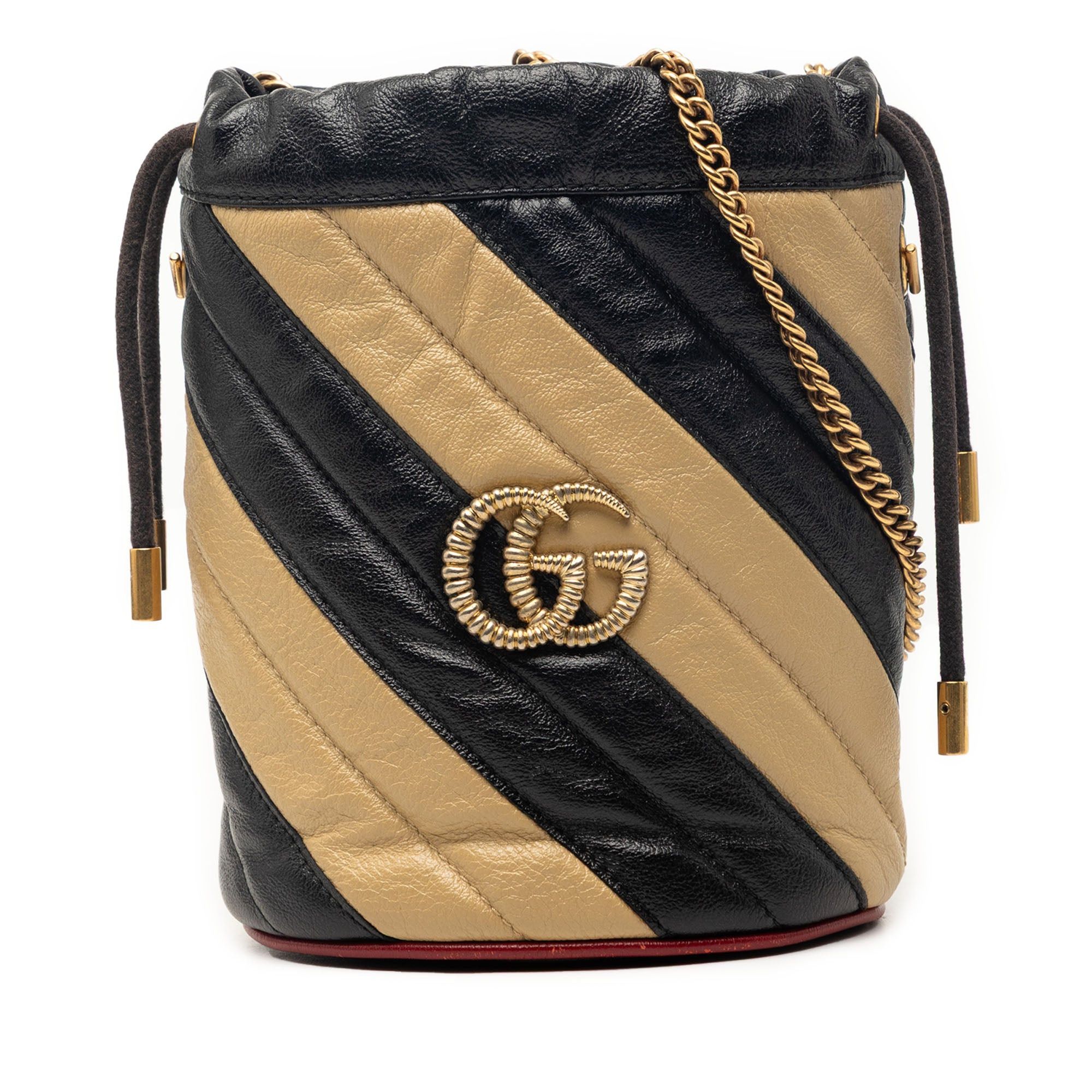 Gucci Mini GG Marmont Matelasse Diagonal Leather Torchon Bucket Bag Size ONE SIZE - 1 Thumbnail
