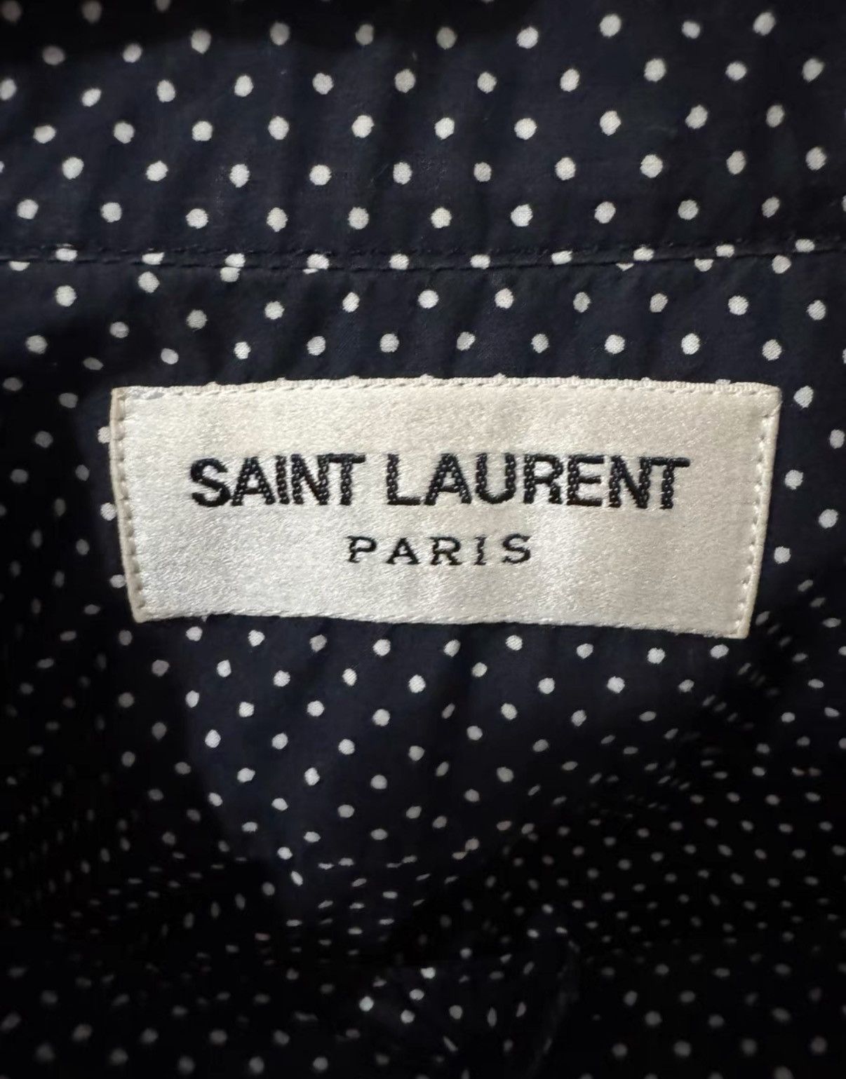 Saint Laurent Paris Saint Laurent 15SS Starry Sky All-Over Small Polka Dot Shirt Size US S / EU 44-46 / 1 - 4 Thumbnail