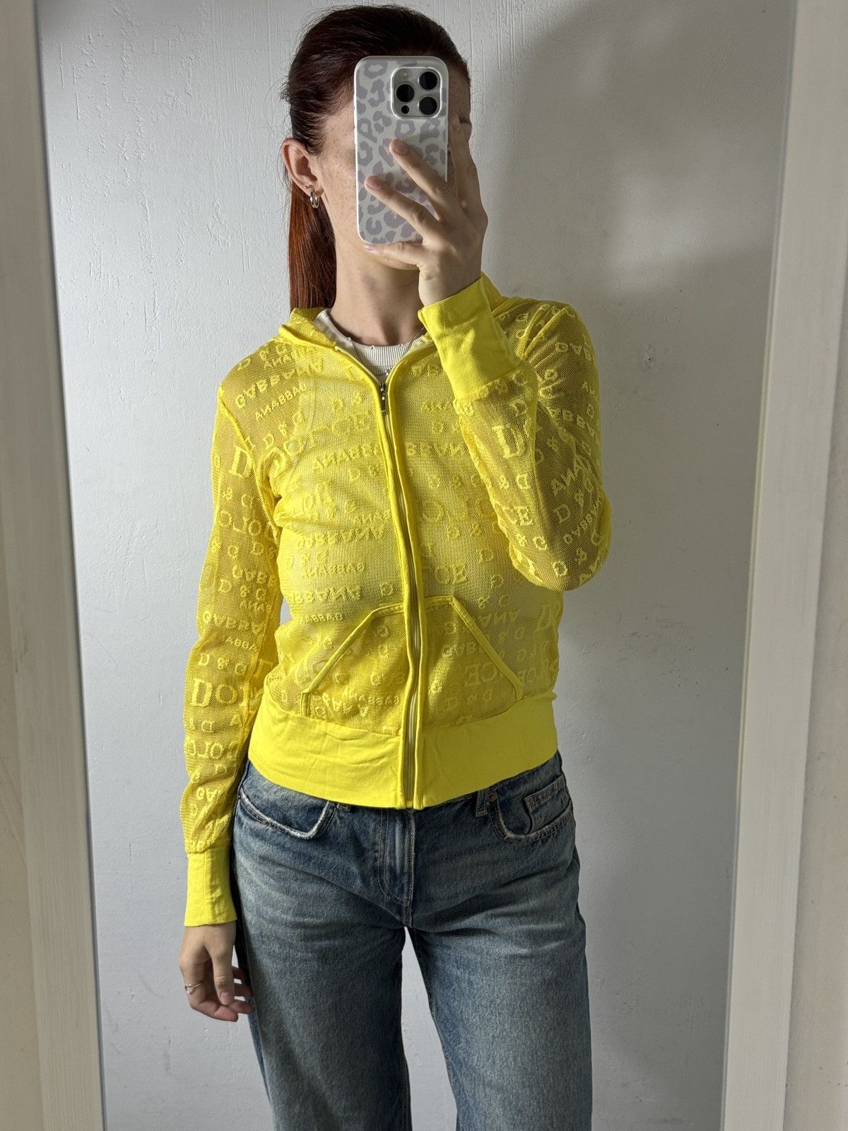 Other VINTAGE DOLCE&GABBANA STYLE MESH ZIP UP HOODIE Size S / US 4 / IT 40 - 7 Thumbnail