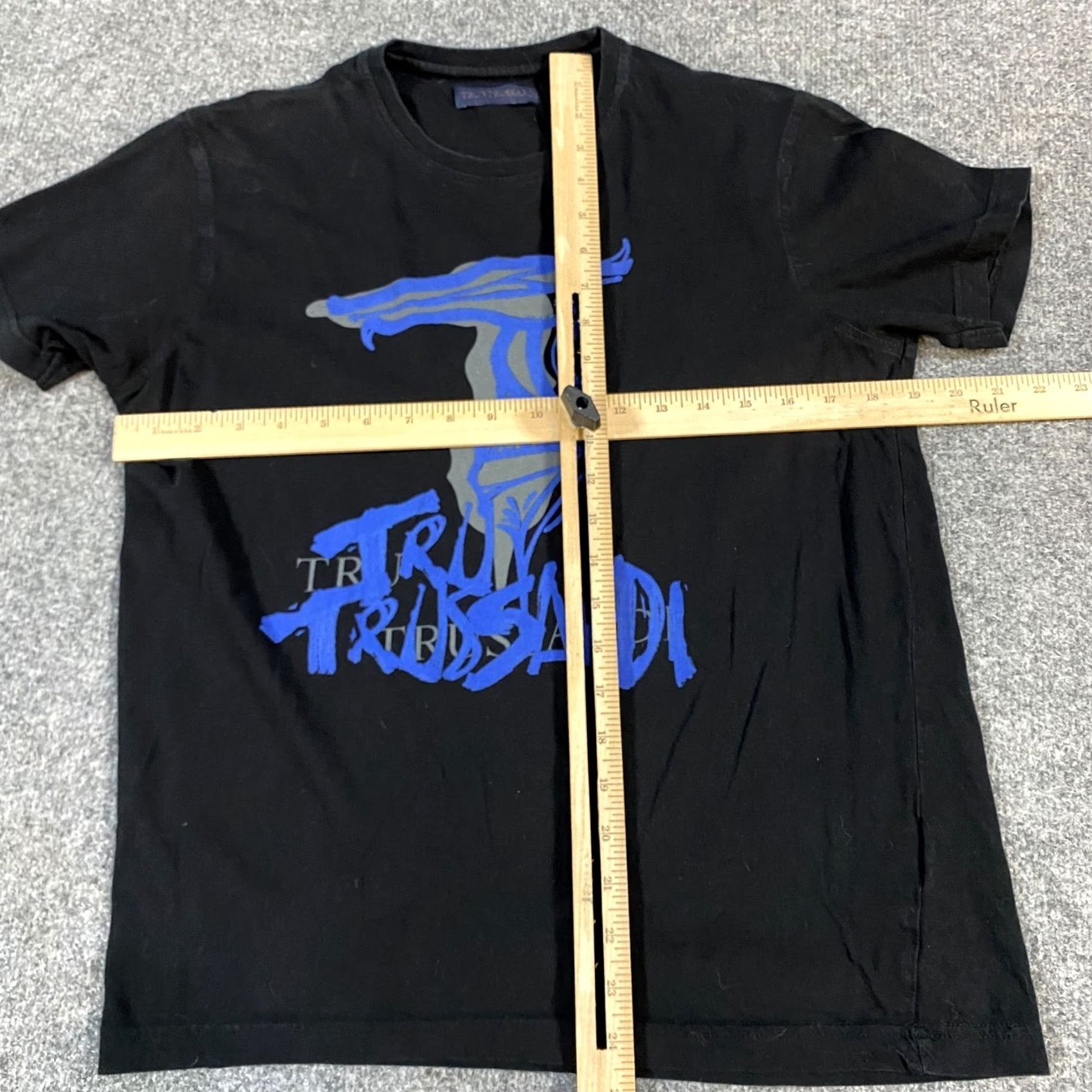 Trussardi Trussardi T-shirt Unisex Adults Black Cotton Logo Crew Neck M Size Size US M / EU 48-50 / 2 - 2 Thumbnail