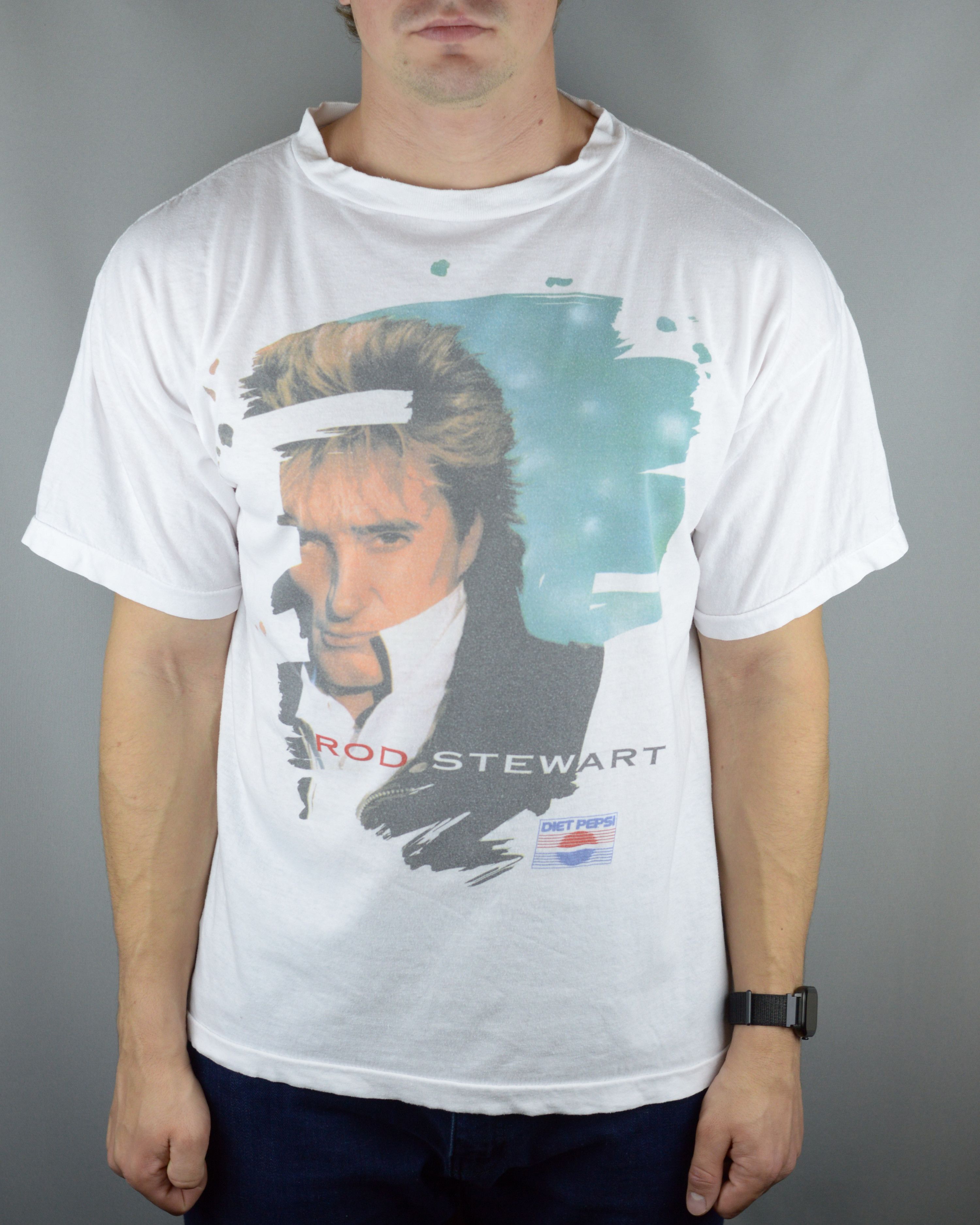 Vintage Vintage Rod Stewart Vagabond Tour 1991 t shirt Size US L / EU 52-54 / 3 - 1 Thumbnail