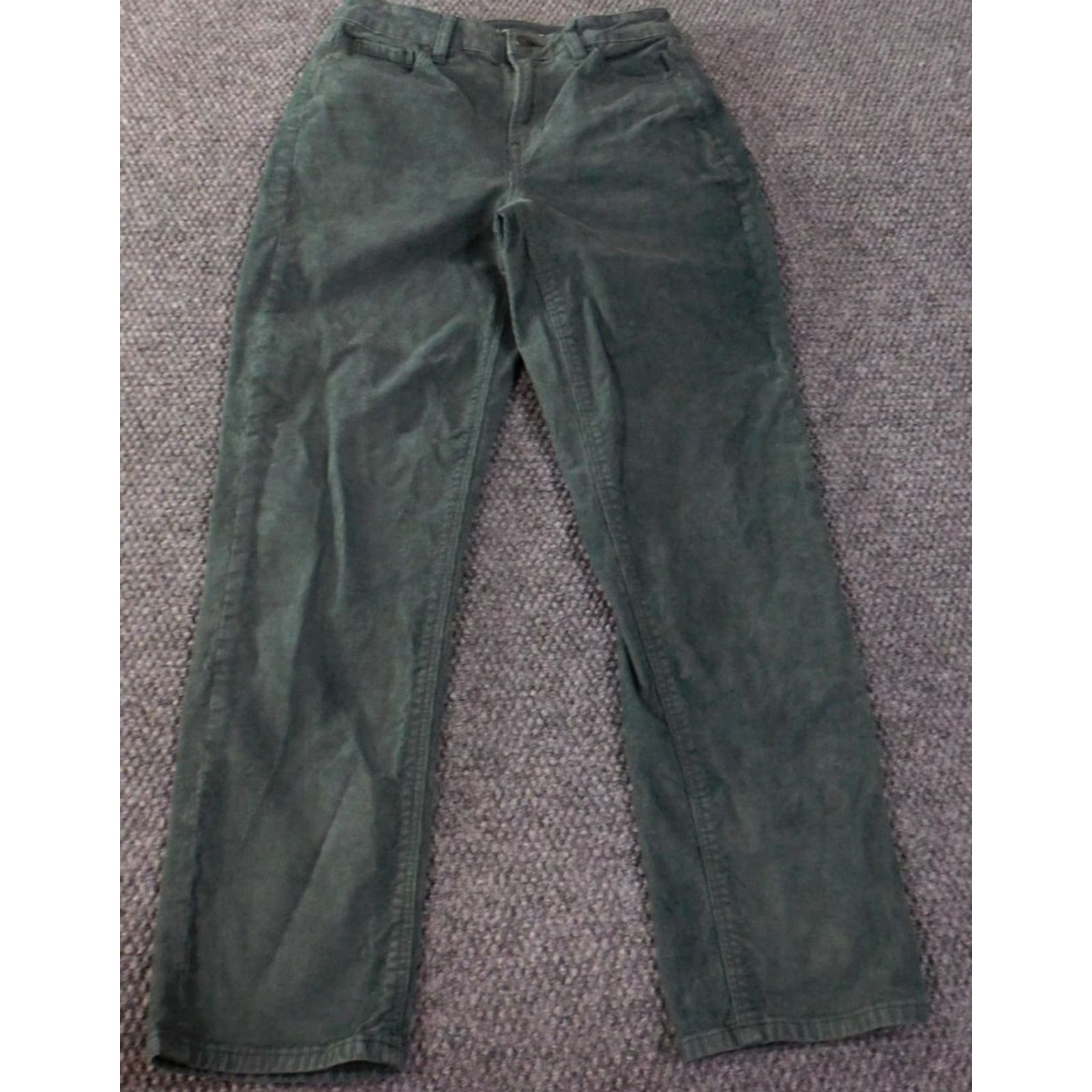 American Eagle Outfitters American Eagle Jeans Womens size 0 Mom Straight Green Corduroy Retro Nickel Zipper Pockets Size 26" / US 2 / IT 38 - 2 Thumbnail