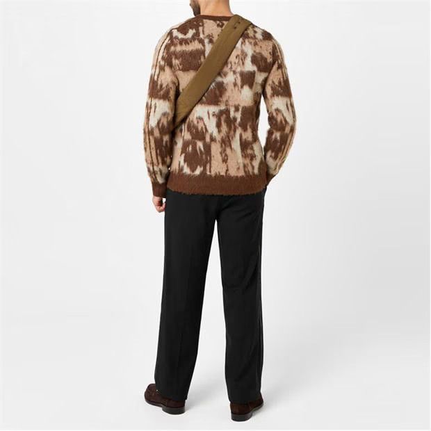 o1g2r1mq0524 Jacquard Crewneck Sweatshirts in Multicolor