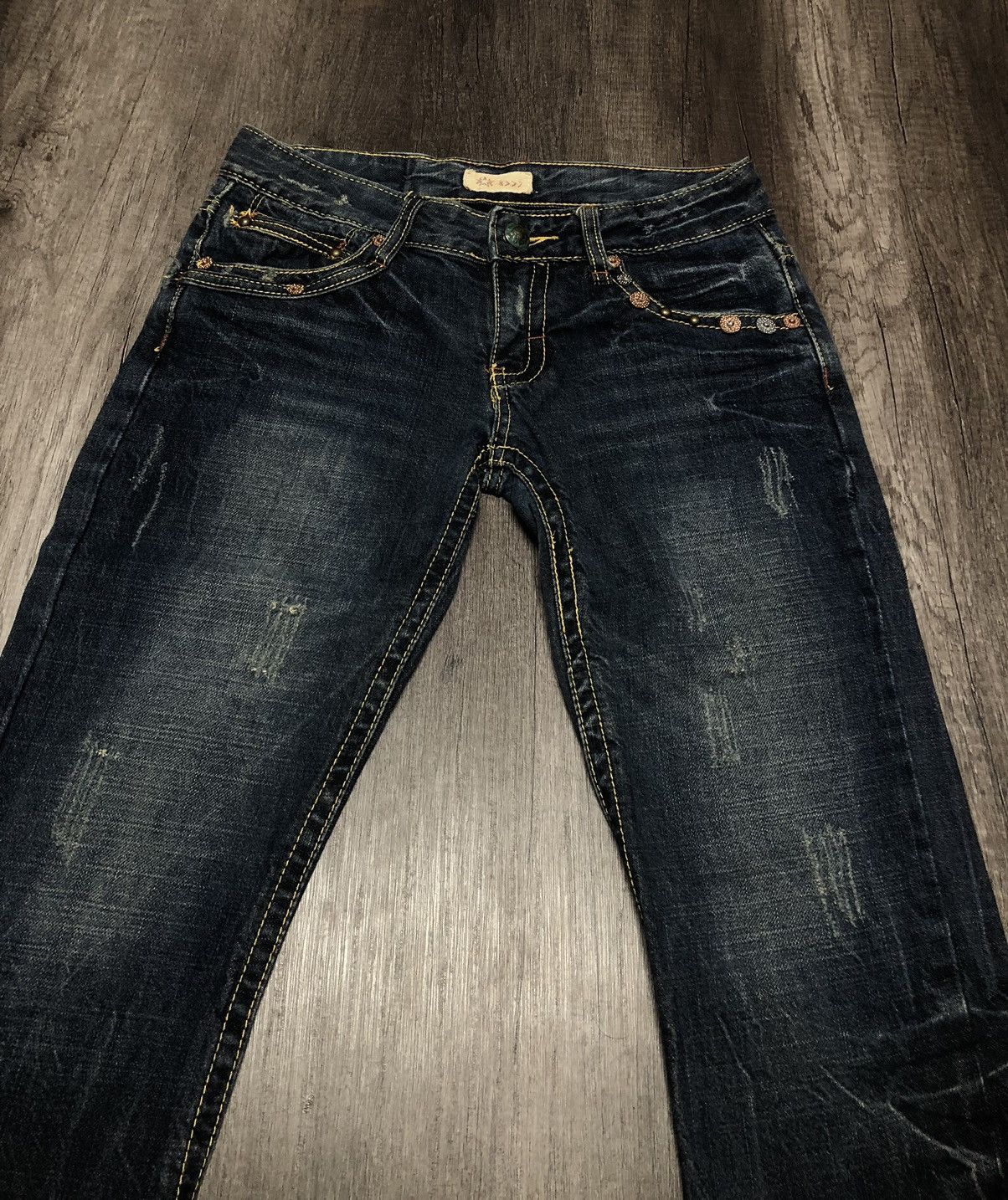 Japanese Brand × REEF Vintage Reef Flare Distressed Jeans (unisex) Size 29" - 4 Thumbnail