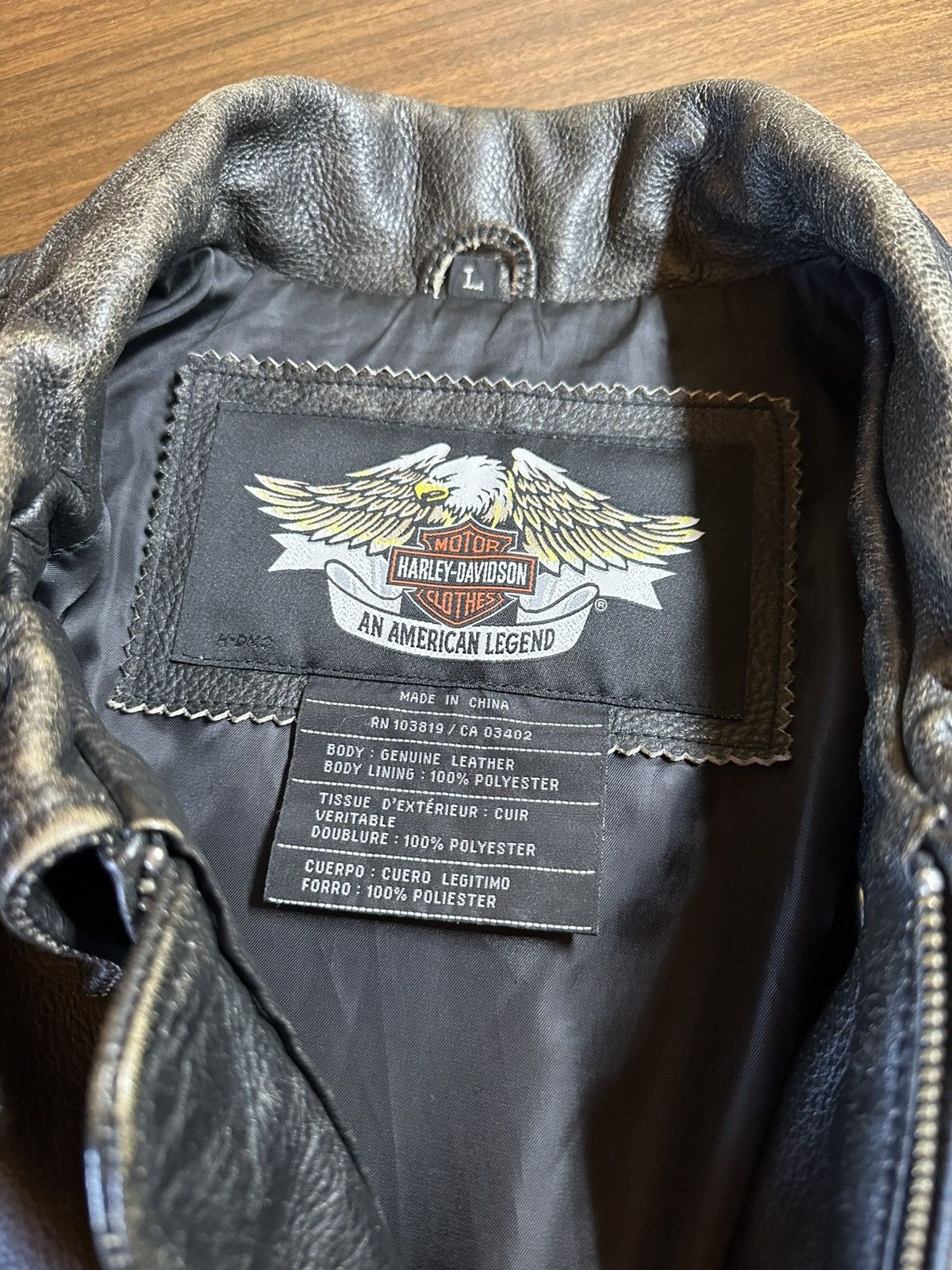 Harley Davidson GRAIL Vintage Harley Davidson Eagle Leather Jacket Large Size US L / EU 52-54 / 3 - 11 Thumbnail