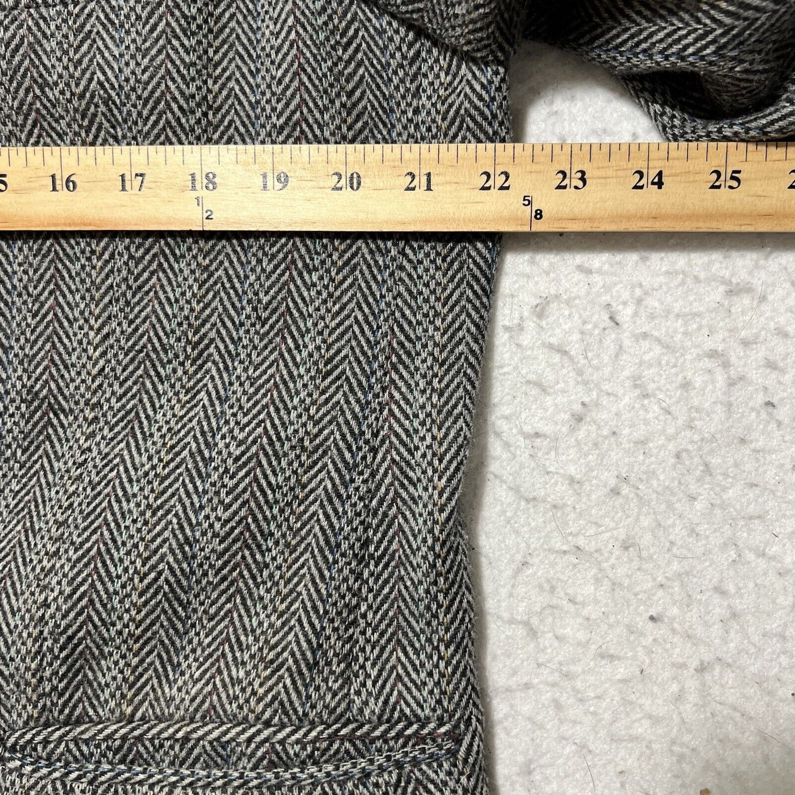 Sears Sears 44L Tweed Polyester/Wool Herringbone Sport Coat Size 44L - 10 Thumbnail
