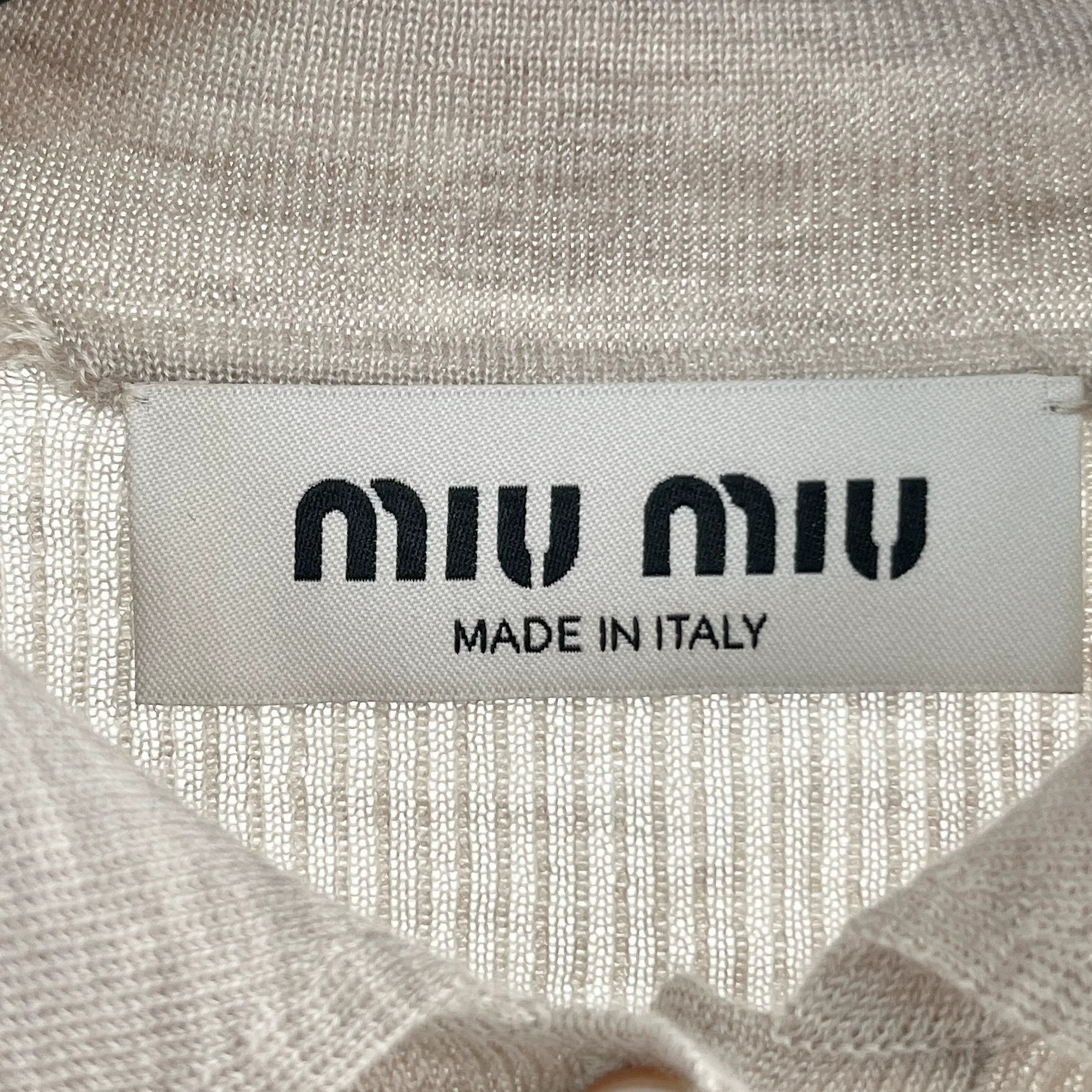 Miu Miu MIUMIU knit Polo neck top 1693 Size XS / US 0-2 / IT 36-38 - 7 Thumbnail