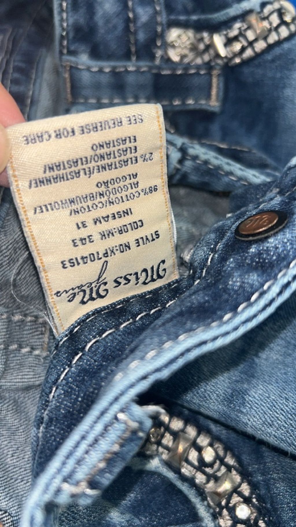 Miss Me Women's Miss Me Blue Skinny Jeans w Embellishments Size 25 Size 25" / US 0 / IT 36 - 6 Thumbnail