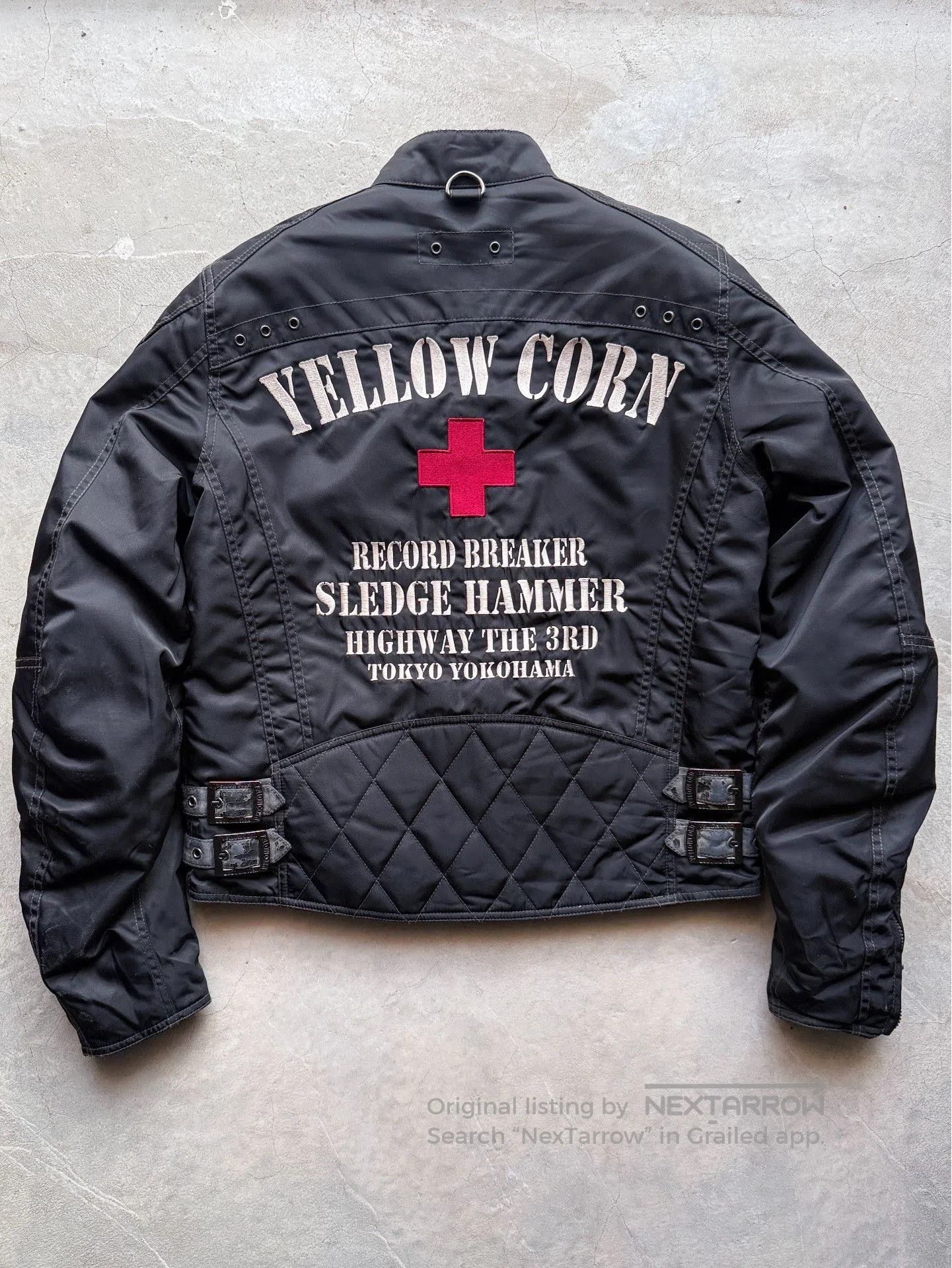 Vintage Vintage 00s Yellow Corn Motorcycle Jacket. Size US L / EU 52-54 / 3 - 6 Thumbnail