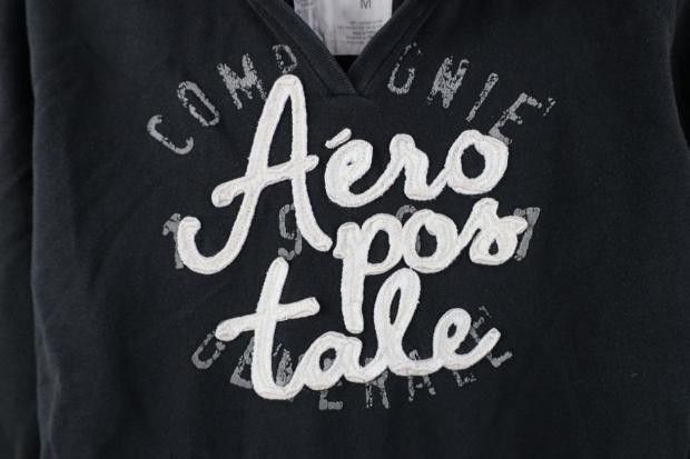 Aeropostale Vintage 90s Y2K Aeropostale Spell Out Babydoll Hoodie Black Size M / US 6-8 / IT 42-44 - 4 Thumbnail