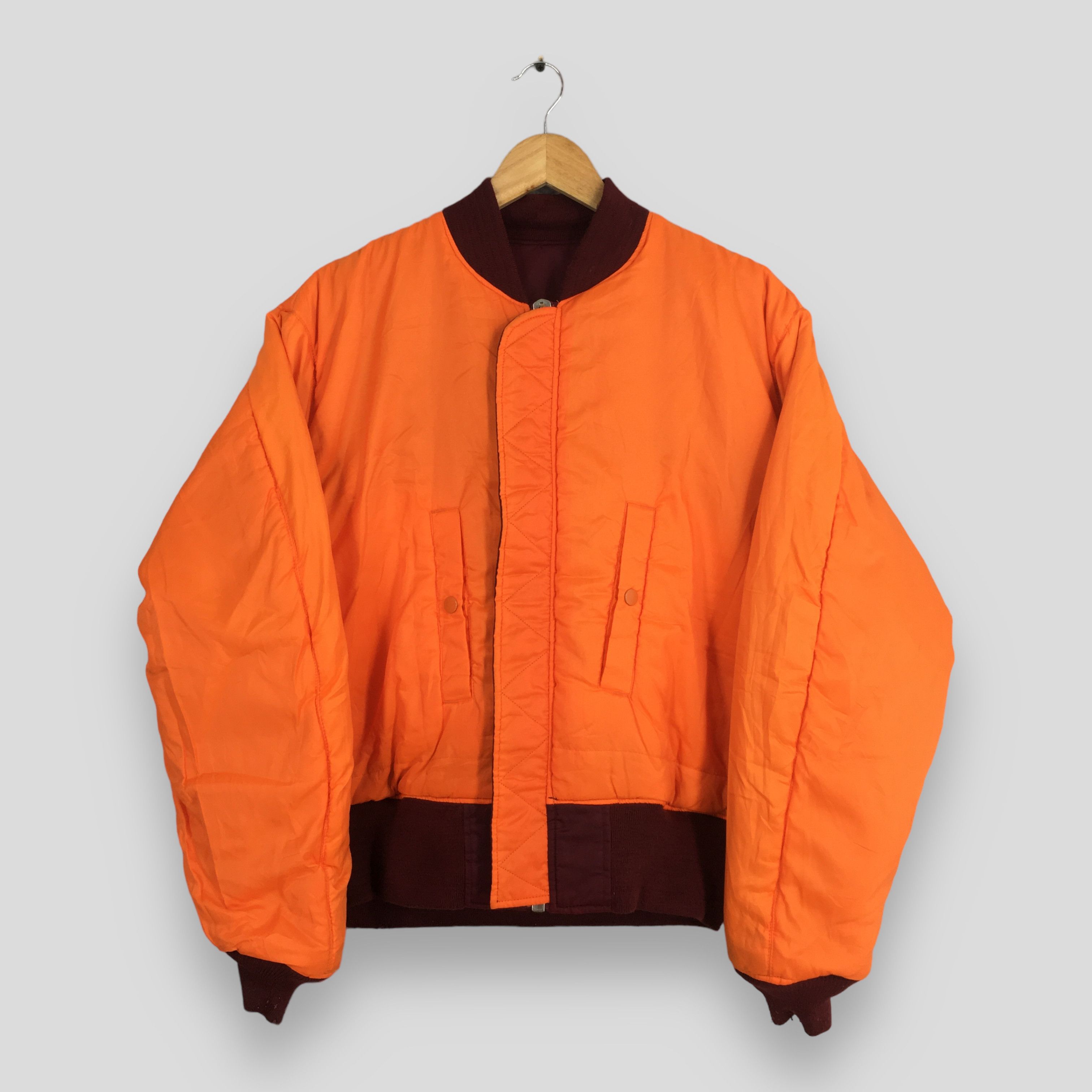 Alpha Industries Vintage 80s Tora MA -1 Reversible Flight Jacket Large Size US L / EU 52-54 / 3 - 9 Thumbnail