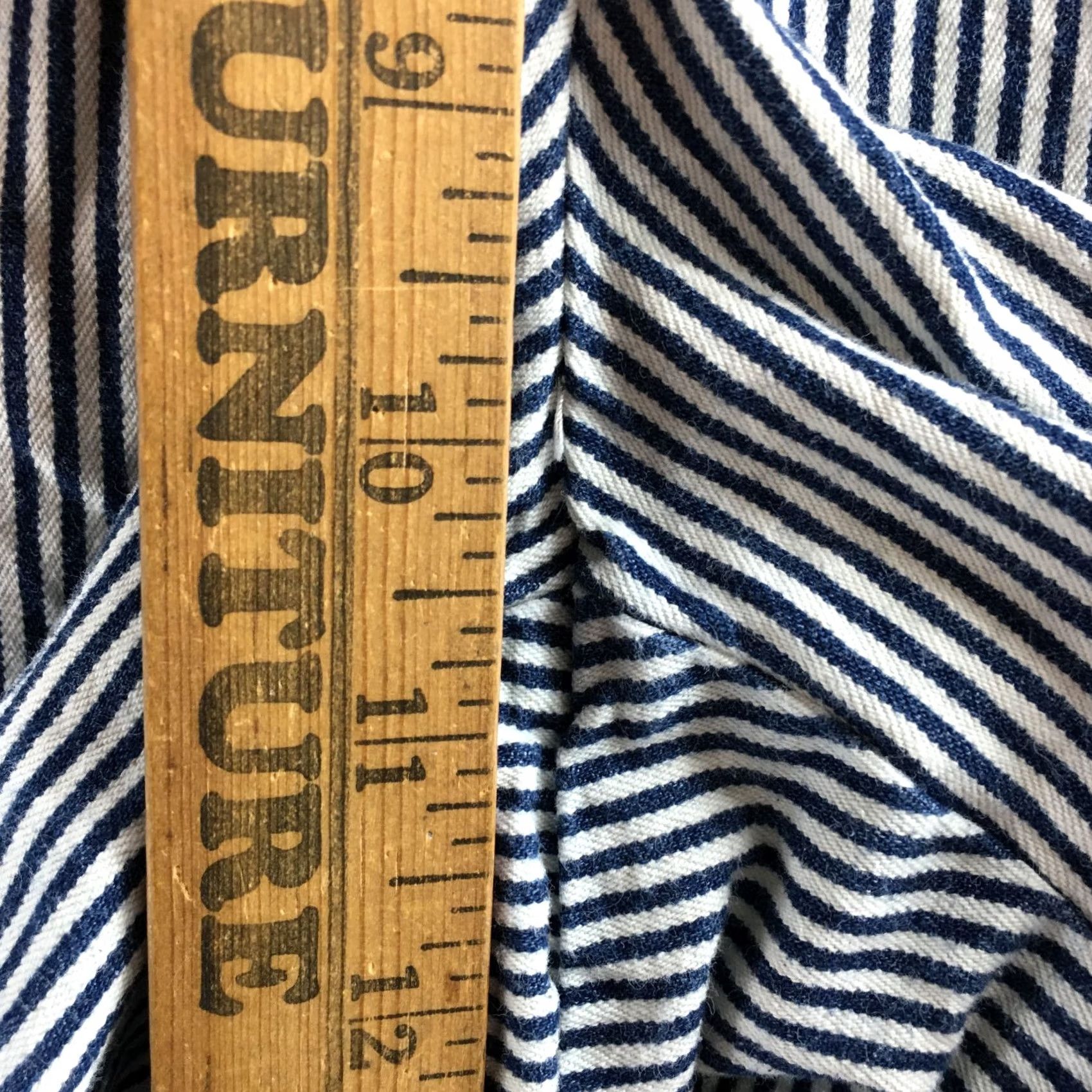 Gap Gap Chino Shirt Womens 8 Blue White Striped Mid Rise Zip Size 30" / US 8 / IT 44 - 6 Thumbnail