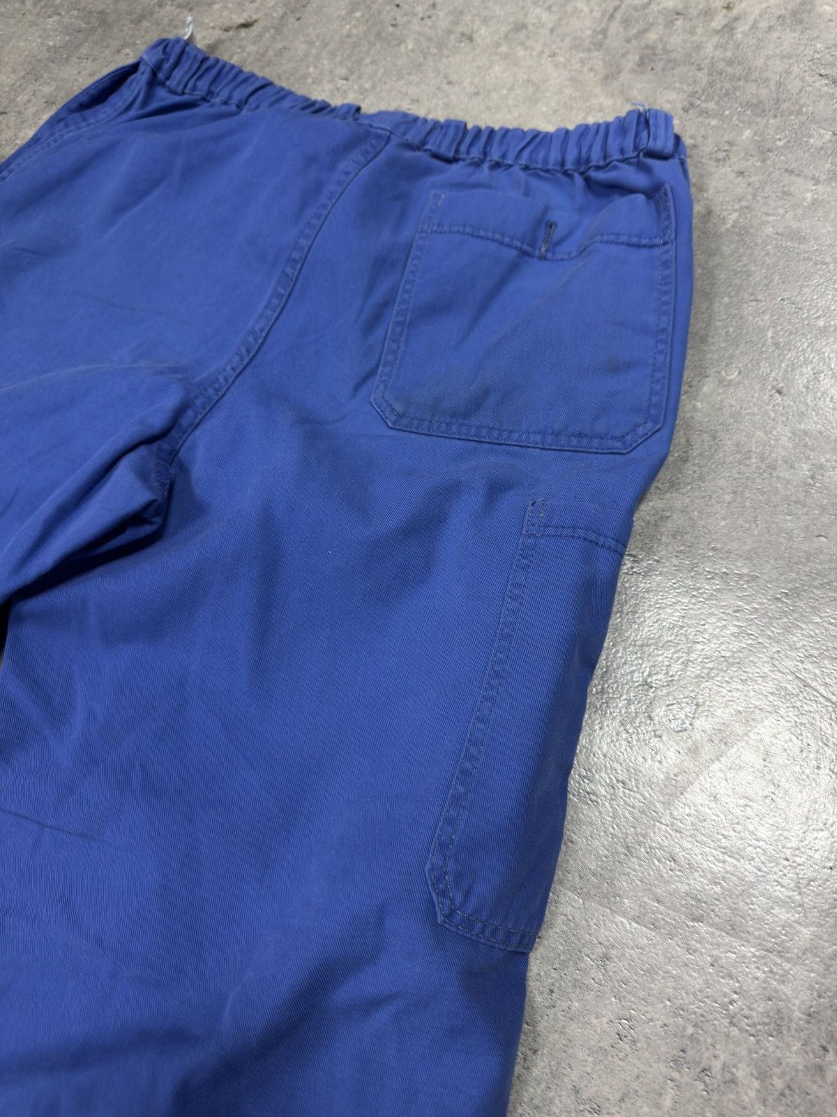 Le Laboureur × Vintage TRASHED Cropped 70s Swiss Workwear Pants Vintage Workwear Size US 36 / EU 52 - 7 Thumbnail