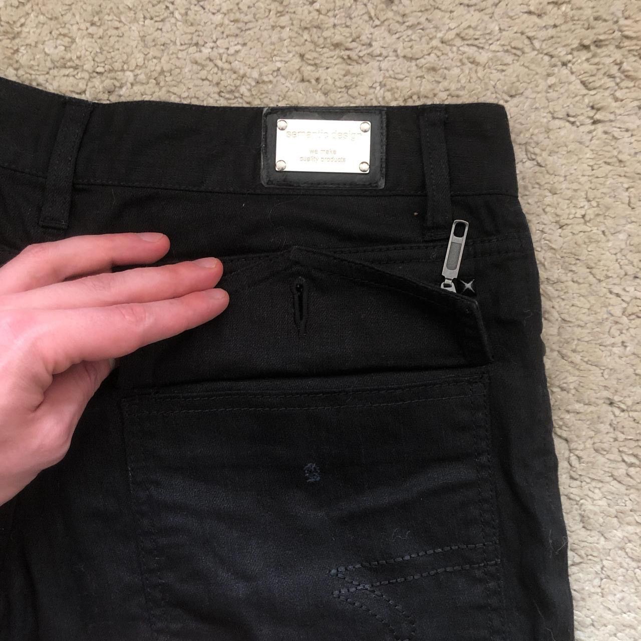 semanticdesign Slim Semantic Design Black Jeans Size US 31 - 3 Thumbnail