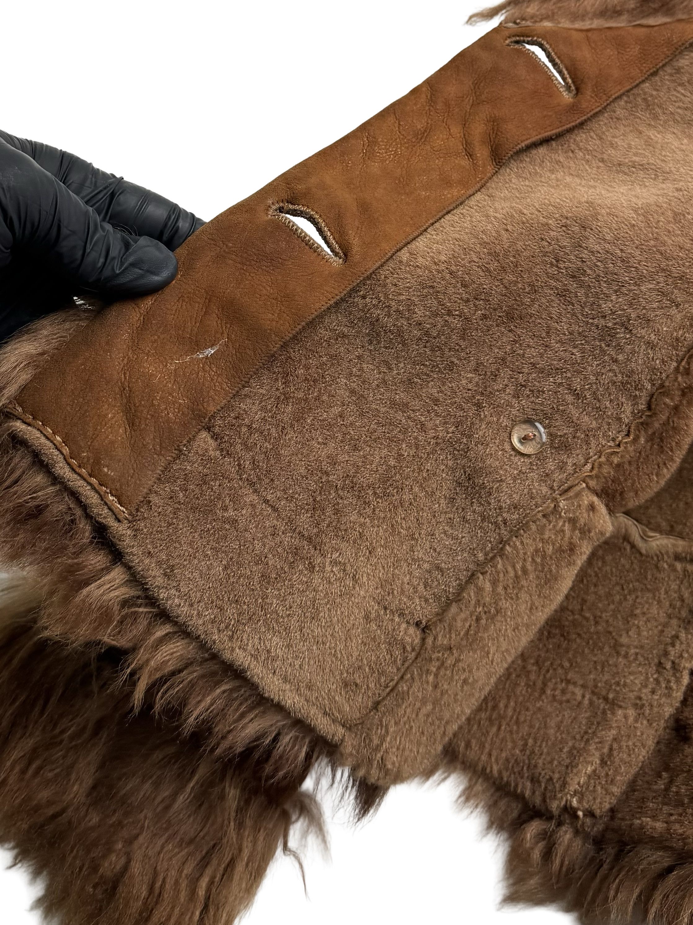 Vintage Vintage Real Shearling Cropped Jacket Size S / US 4 / IT 40 - 10 Thumbnail