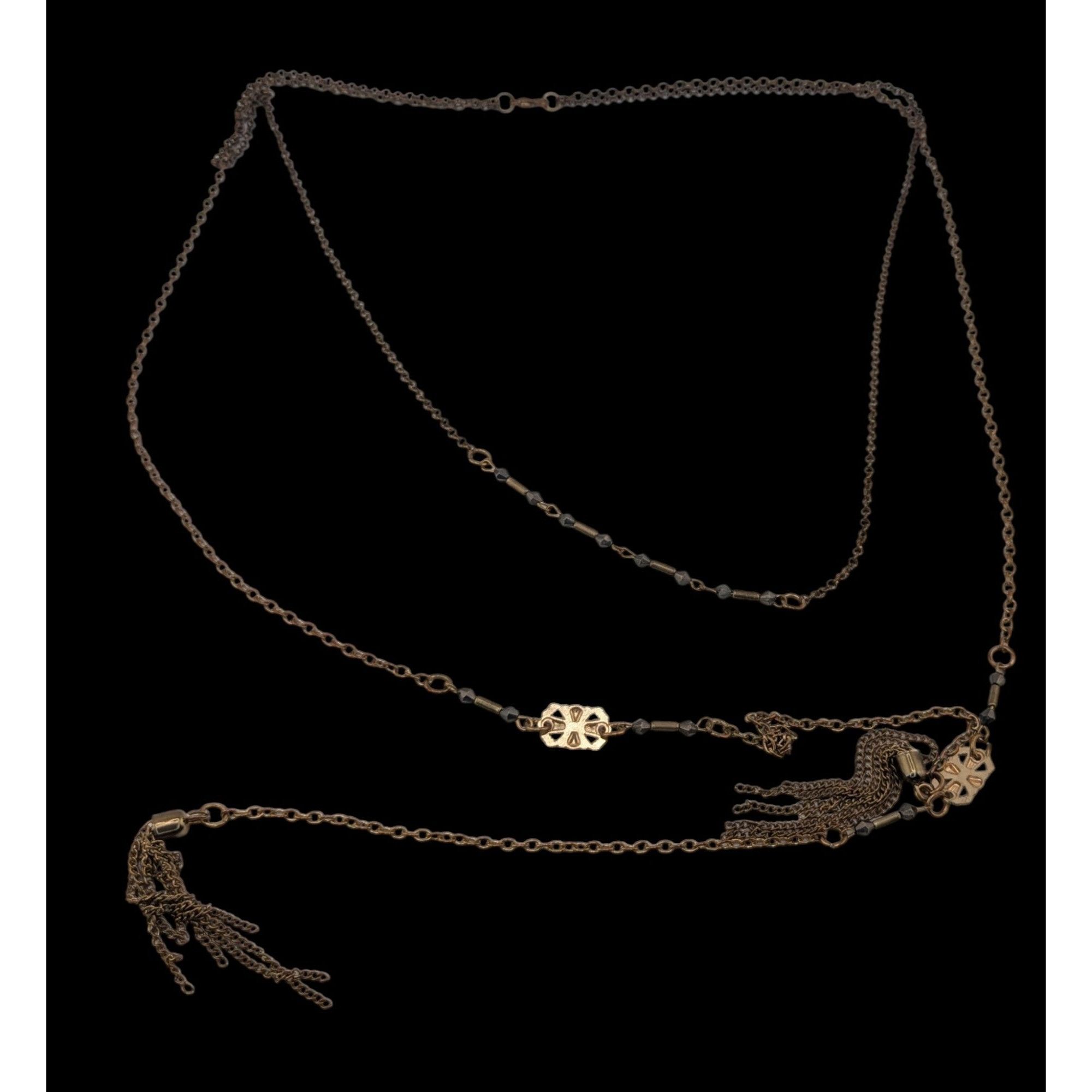 Other Bohemian Copper Tone Chain Tassel Necklace Design Size ONE SIZE - 2 Thumbnail
