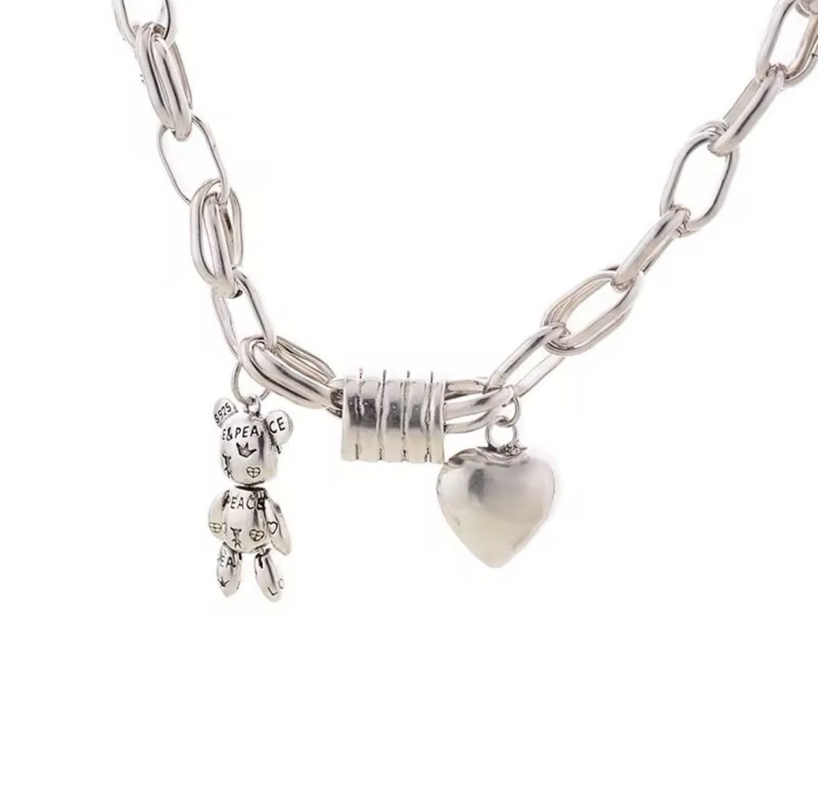 Other Silver Heart and Teddybear bracelet Size ONE SIZE - 5 Thumbnail