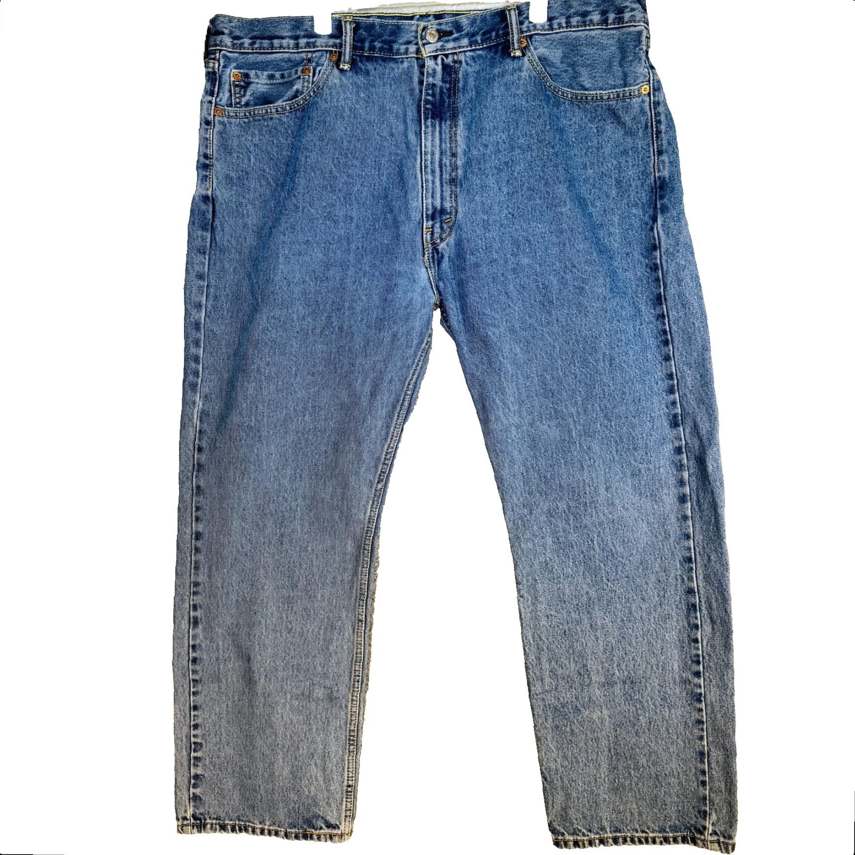 Levi's Levi's 505 Jeans Mens Regular Zip Fly Straight Denim Blue Medium Wash 42x30 Jeans Mens Regular Size US 42 / EU 58 - 5 Thumbnail