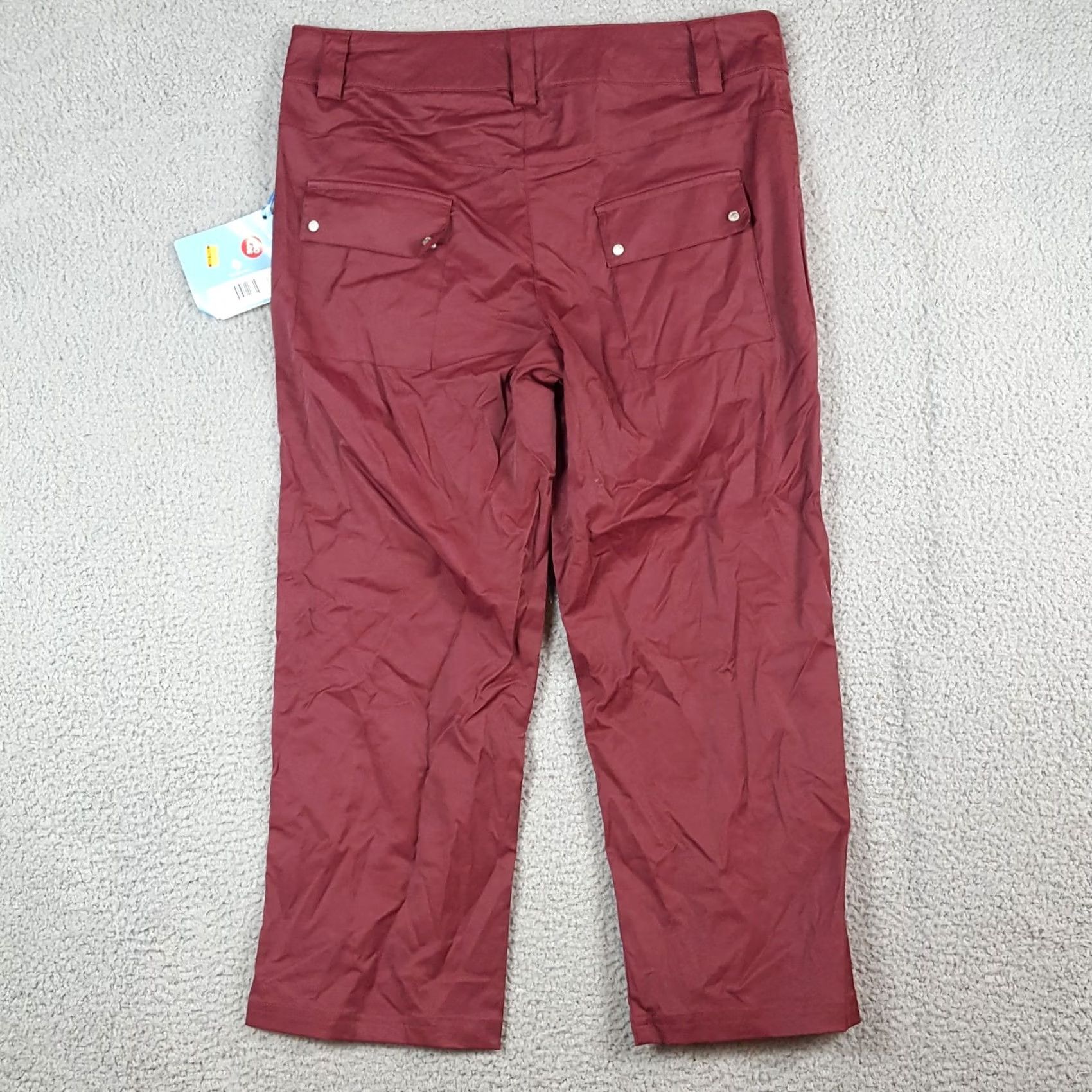 Vintage VINTAGE Y2K Preppy Maroon Stretch Zip Pocket Women's Size 10 Straight Leg Pants Size 32" / US 10 / IT 46 - 7 Thumbnail