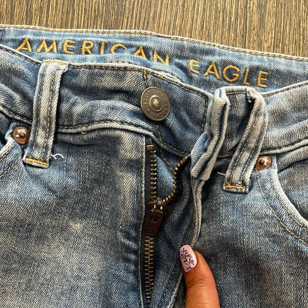 American Eagle Outfitters American Eagle Mens Slim Straight Jeans Blue Size 29x32 Size US 29 - 6 Thumbnail
