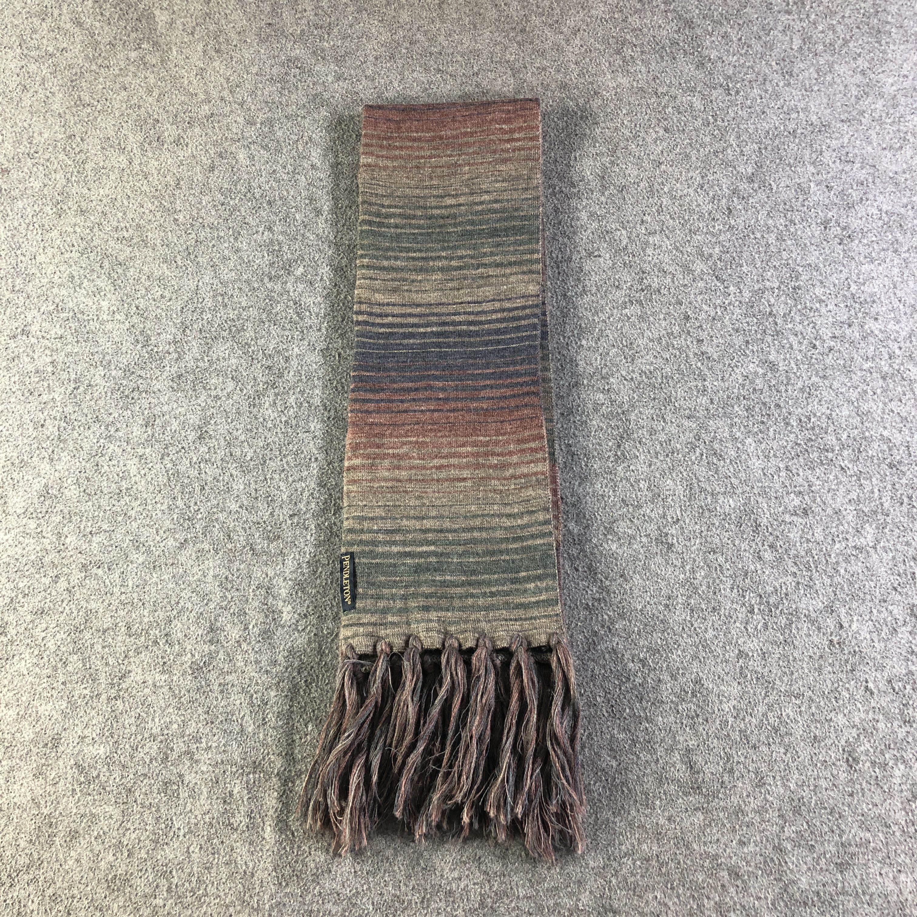 Pendleton Pendleton Striped Wool Scarf Muffler Neckwear V2775 Size ONE SIZE - 2 Thumbnail