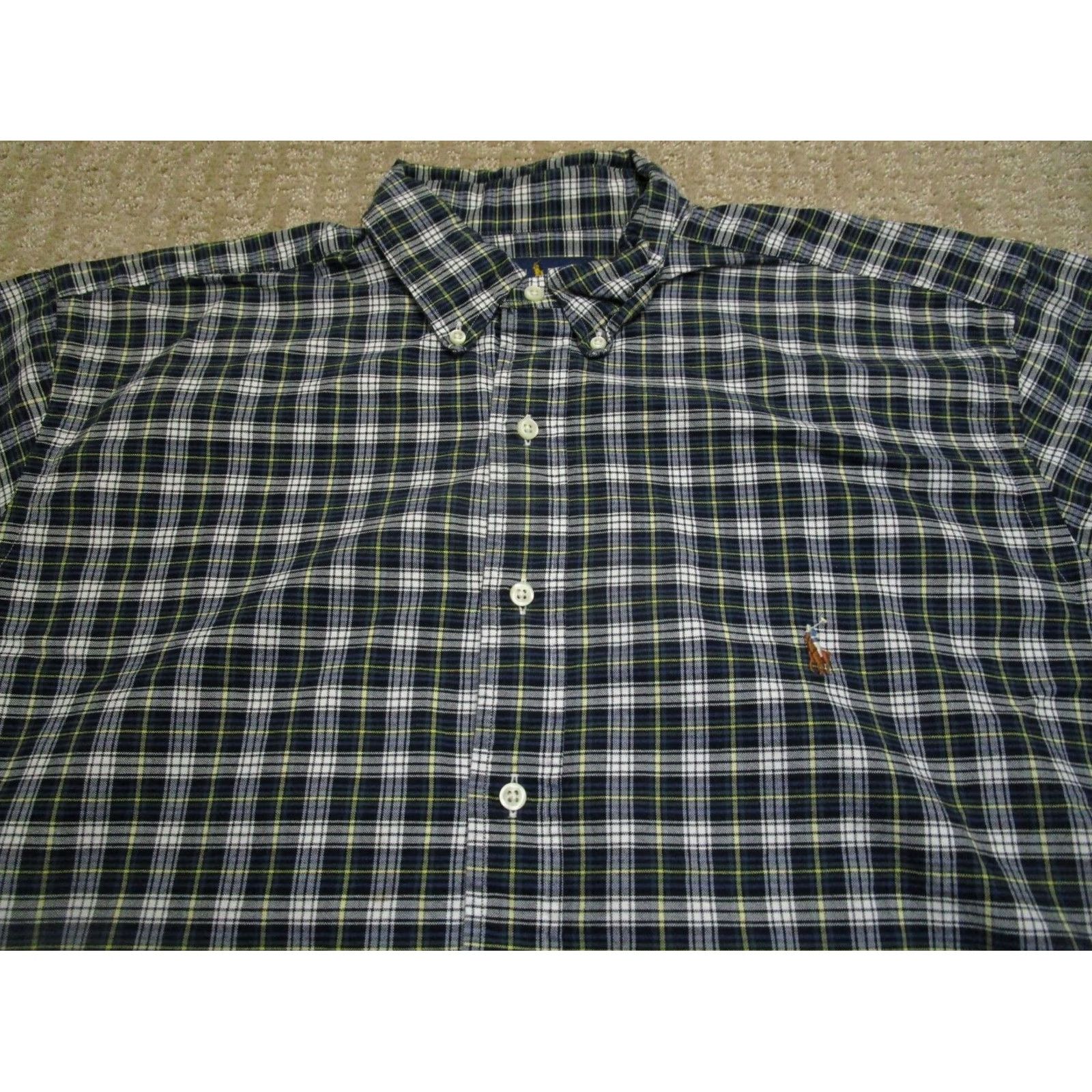 Ralph Lauren Ralph Lauren Shirt Men XLT Blue White Plaid Long Sleeve Button Down Oxford Pony Size US XL / EU 56 / 4 - 2 Thumbnail
