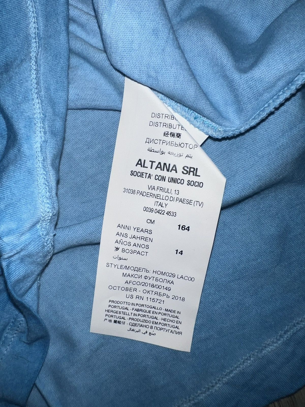 Moschino Moschino teen dyed blue t shirt 💙🌊 Size S / US 4 / IT 40 - 8 Thumbnail