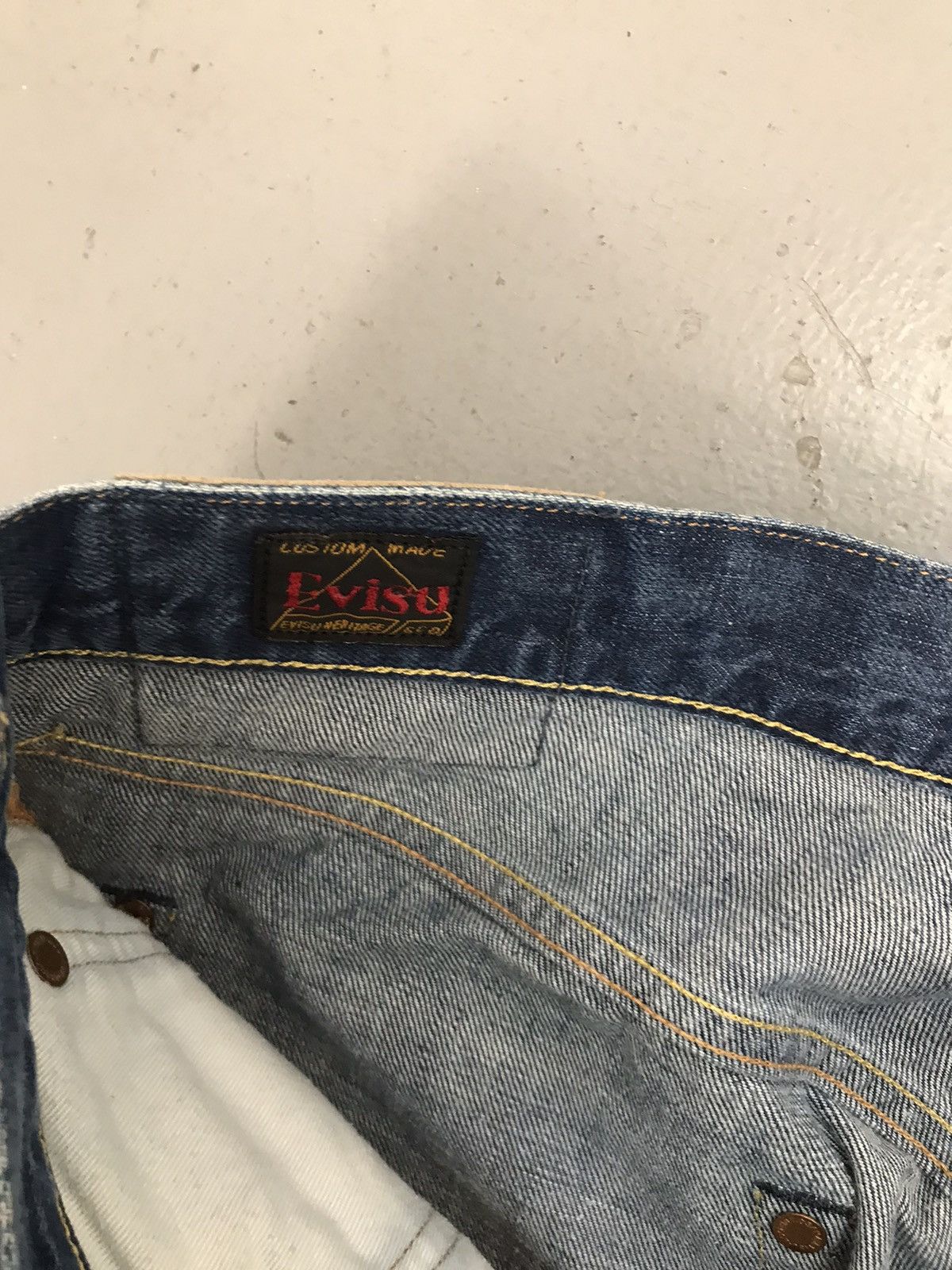 Japanese Brand × Vintage Vintage Evisu salvage loose fit denim Size US 36 / EU 52 - 7 Thumbnail