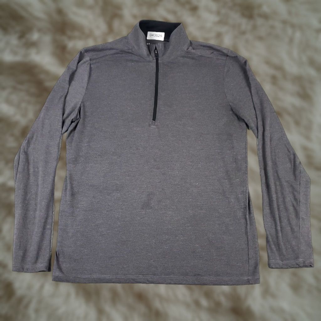 Under Armour Under Armour T Shirt Mens Medium Gray Active 1/4 Zip Pullover Long Sleeve Size US M / EU 48-50 / 2 - 1 Thumbnail