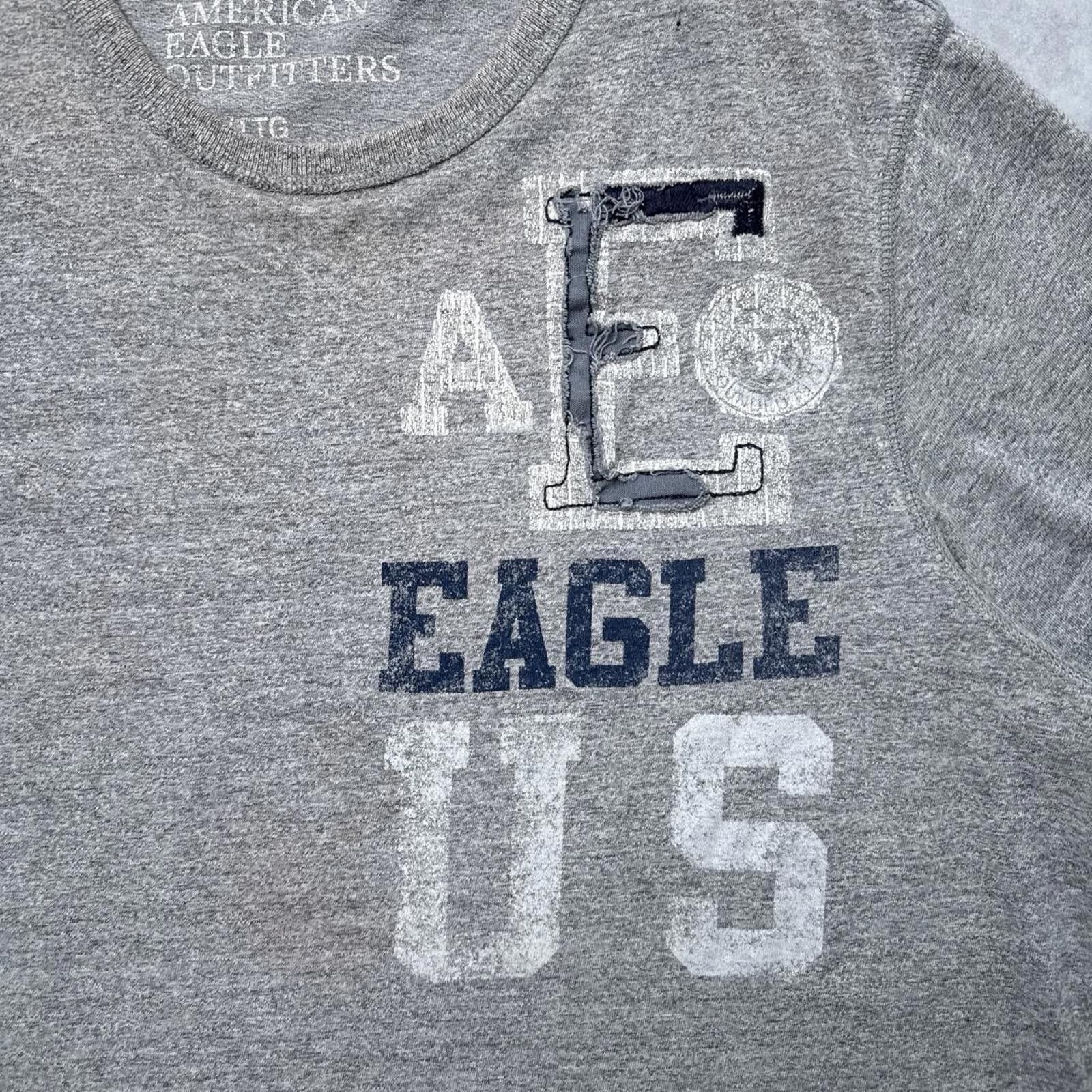 American Eagle Outfitters Y2K American Eagle 00s Gray T shirt Size US XXL / EU 58 / 5 - 6 Thumbnail