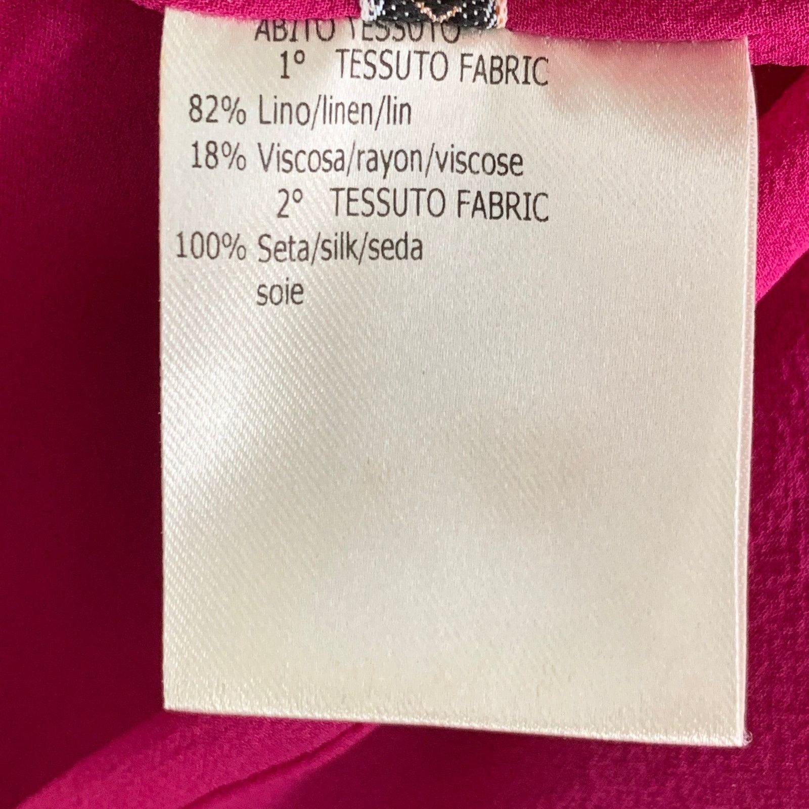Giambattista Valli GIAMBATTISTA VALLI Raspberry Linen Woven Sleeveless Dress Size XXS / US 00 / IT 34 - 9 Thumbnail