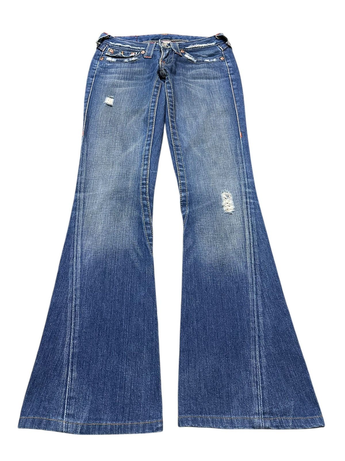 True Religion Vintage Usa True Religion Blue Faded Wash Bootcut Jeans Size 27" / US 4 / IT 40 - 1 Thumbnail