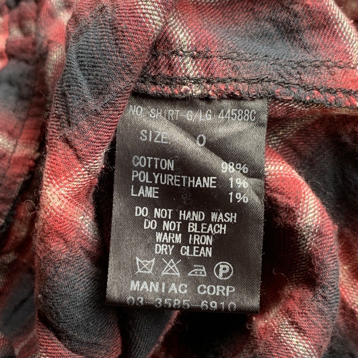 Le Grande Bleu (L.G.B.) L.G.B Shadow Distressed Flannel Shirt Size US XS / EU 42 / 0 - 4 Thumbnail