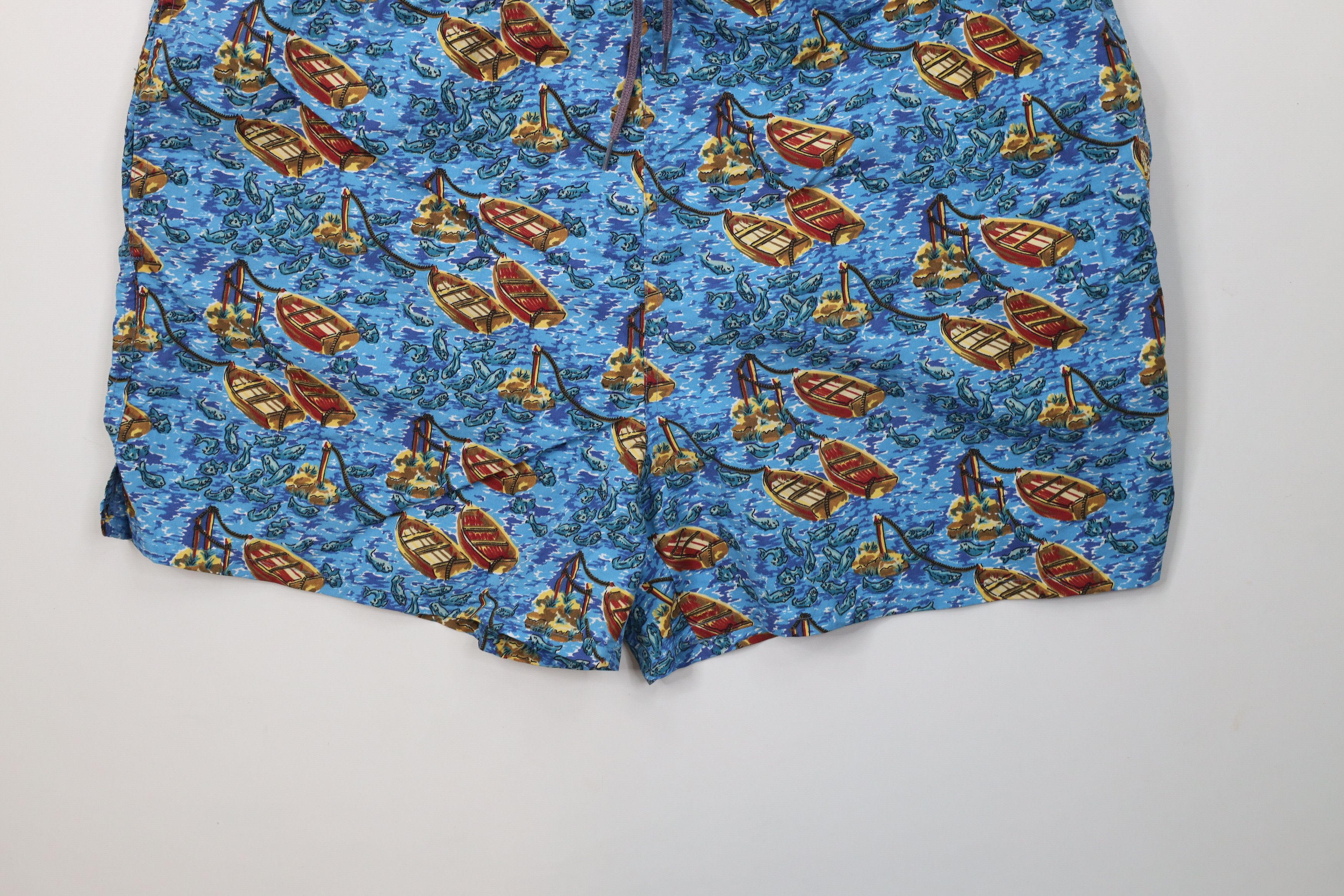 Lands' End Vintage 90s Lands End Over Print Lined Shorts Swim Trunks Size US 38 / EU 54 - 4 Thumbnail