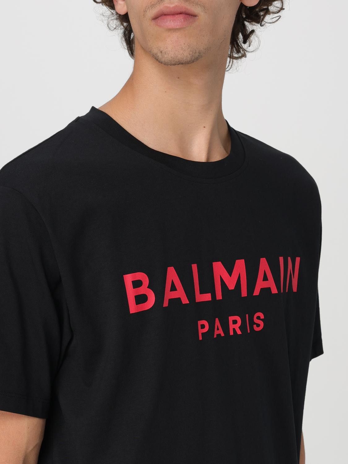 Balmain o1y0426 Logo Crewneck T-Shirt in Black Size US L / EU 52-54 / 3 - 5 Thumbnail